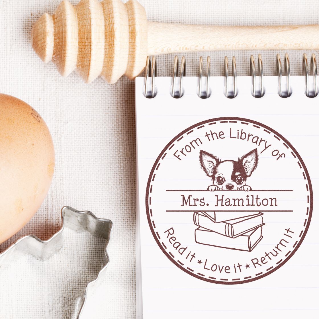 Chihuahua Custom Library Name Stamp - Engineer Seal Stamps