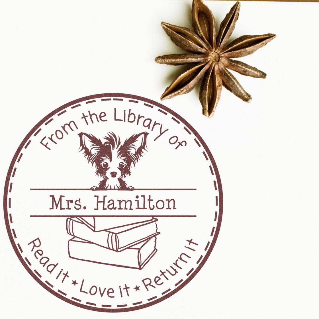 Chinese Crested Customized Library Book Stamper - Engineer Seal Stamps