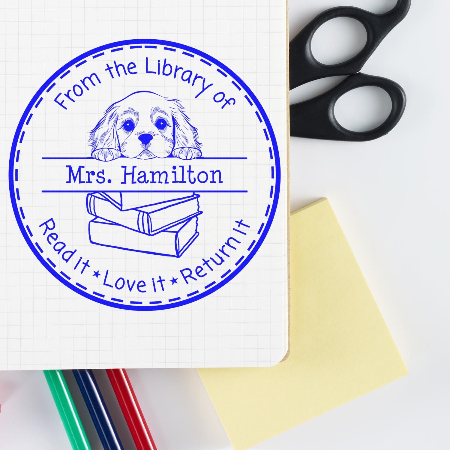 Cocker Spaniel Custom Learning Enthusiast Stamper - Engineer Seal Stamps