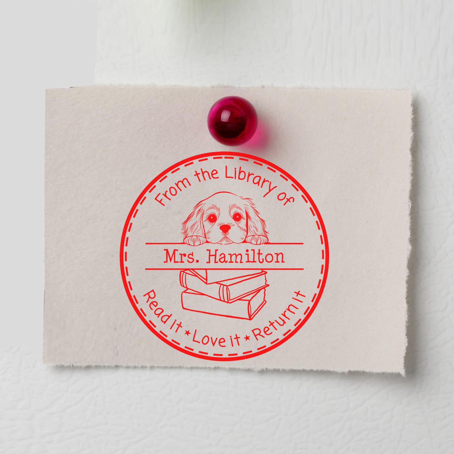 Cocker Spaniel Custom Learning Enthusiast Stamper - Engineer Seal Stamps