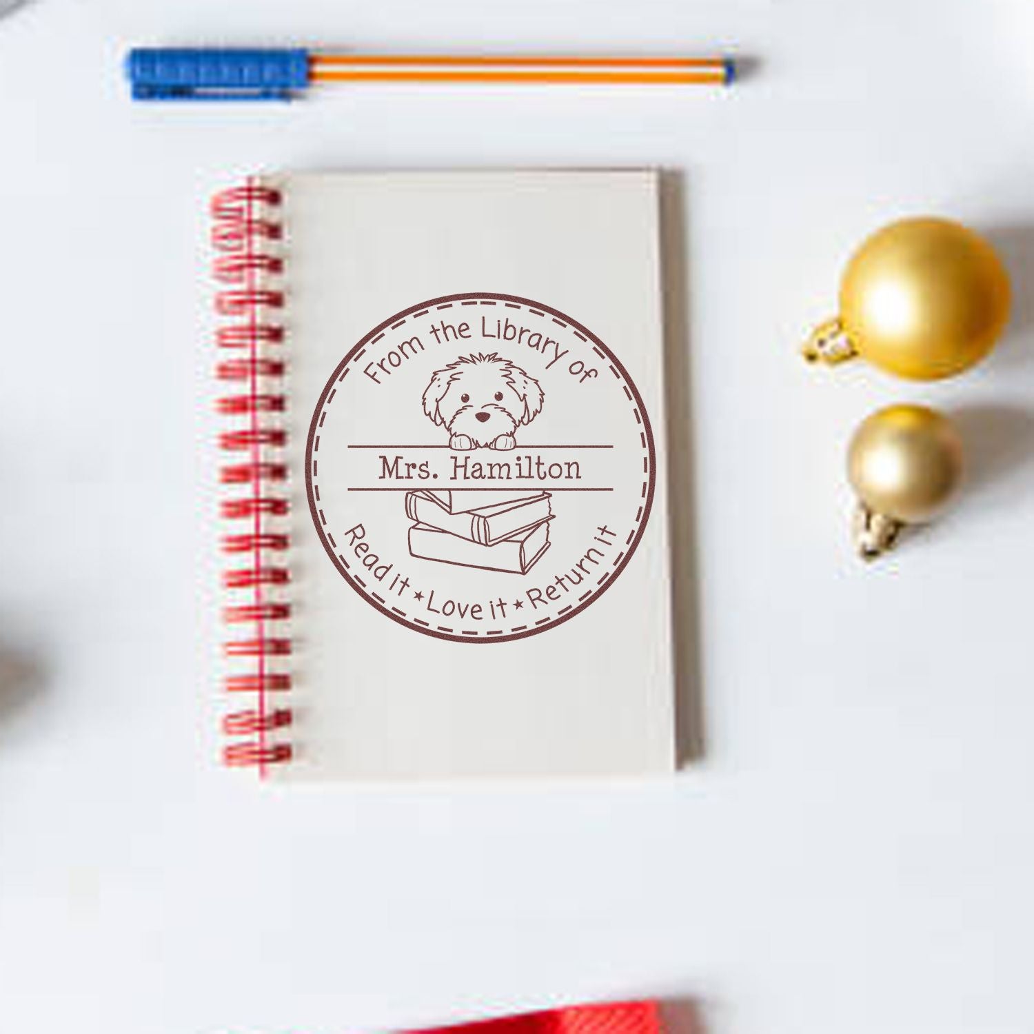 Self-Inking Cotton De Tulear Customizable Homework Hero Stamp - Engineer Seal Stamps