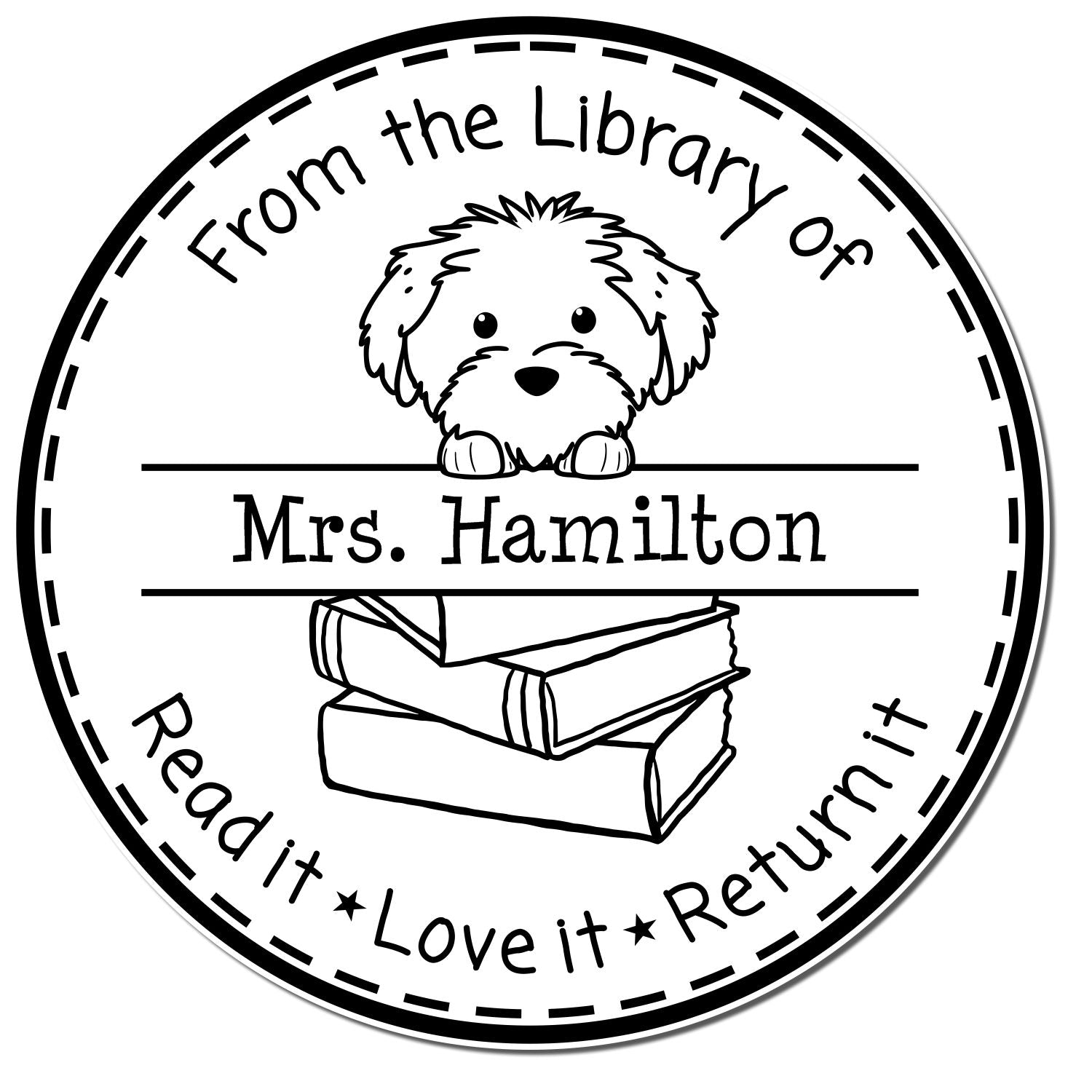 Cotton De Tulear Customized Homework Hero Stamp - Engineer Seal Stamps
