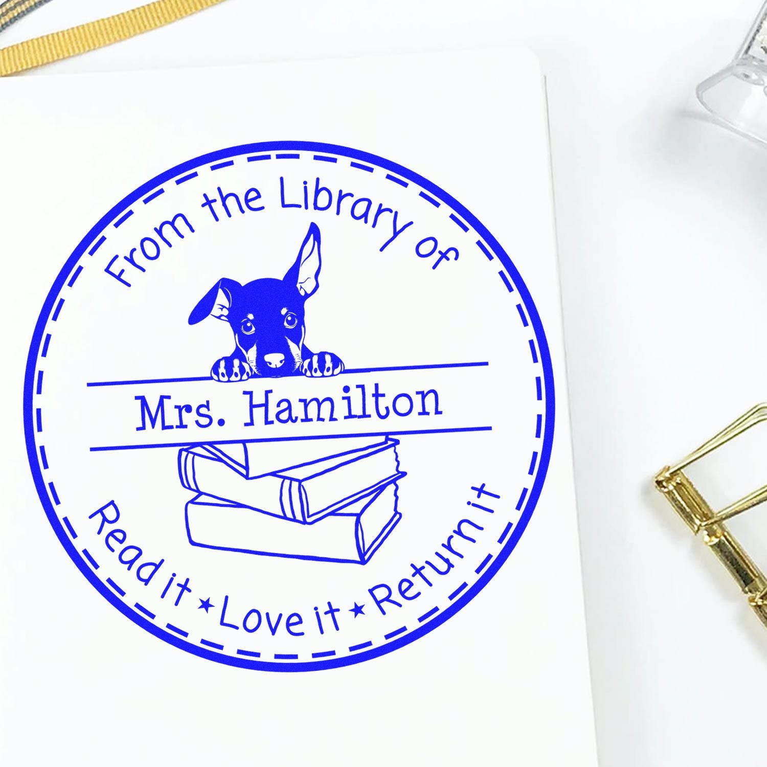 Doberman Pinscher Puppy Themed Classroom Of Stamper - Engineer Seal Stamps