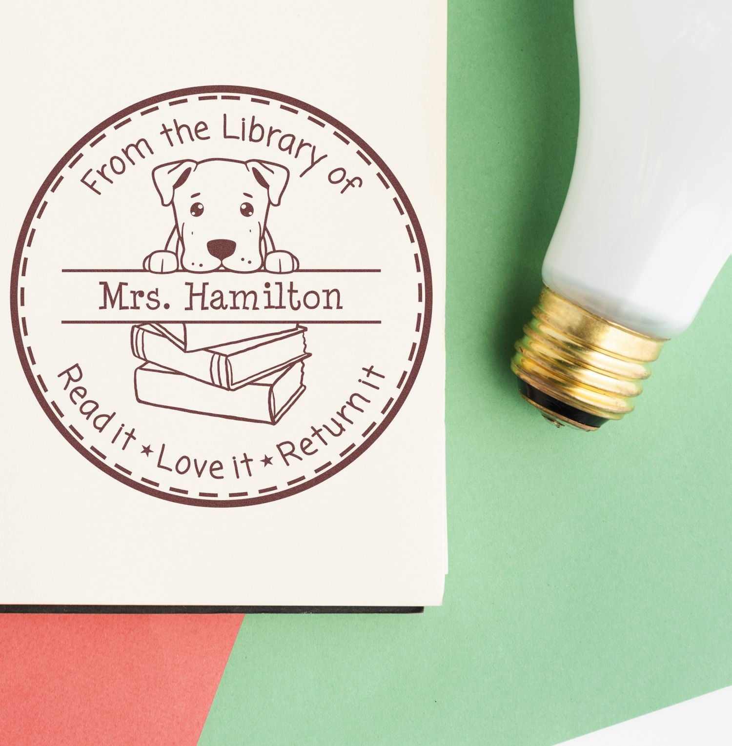Self-Inking Dogo Argentino Customizable From The Classroom Of Stamp - Engineer Seal Stamps