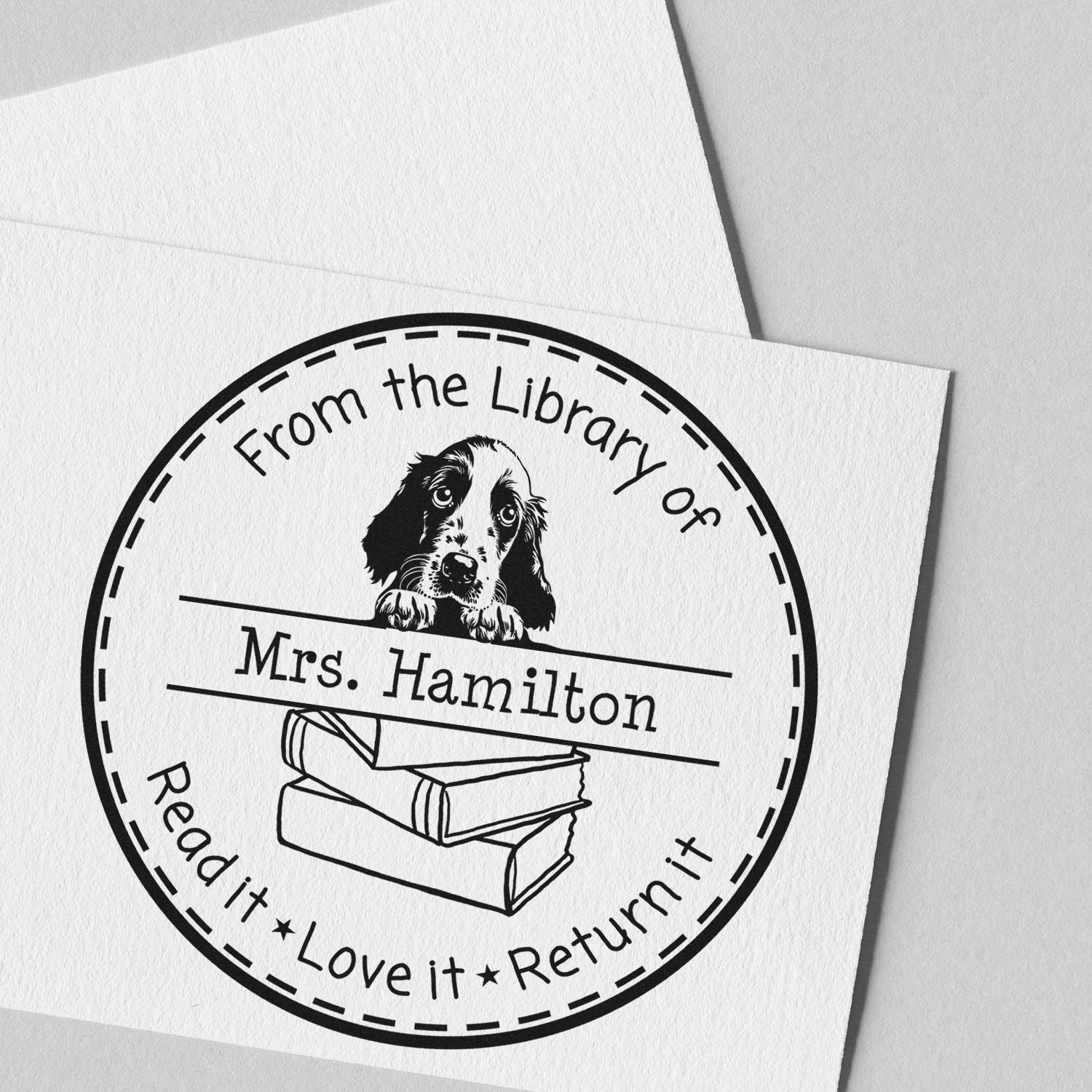 Self-Inking English Setter Customizable Educators Stamp - Engineer Seal Stamps