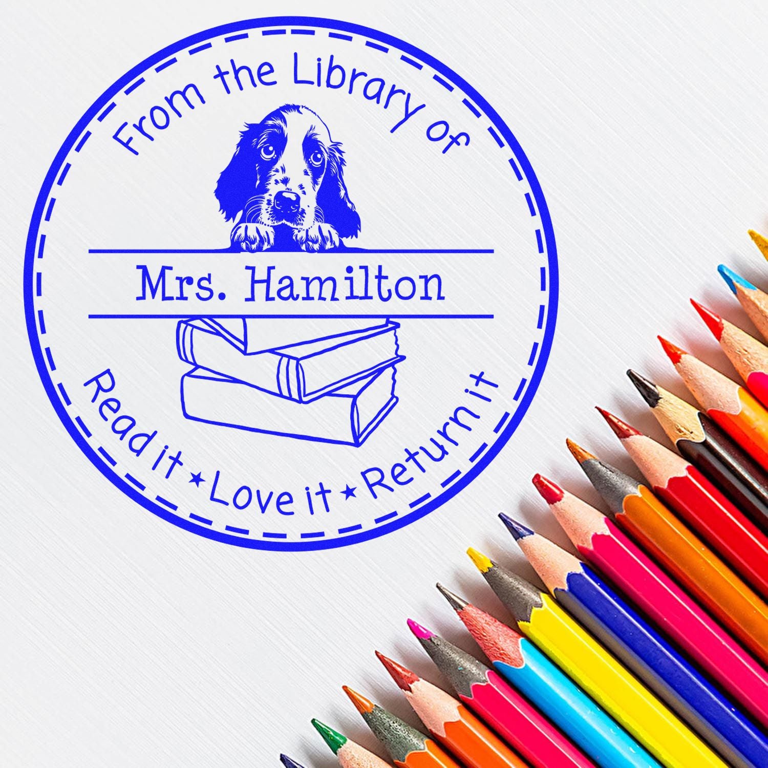 English Setter Customized Educators Stamp - Engineer Seal Stamps