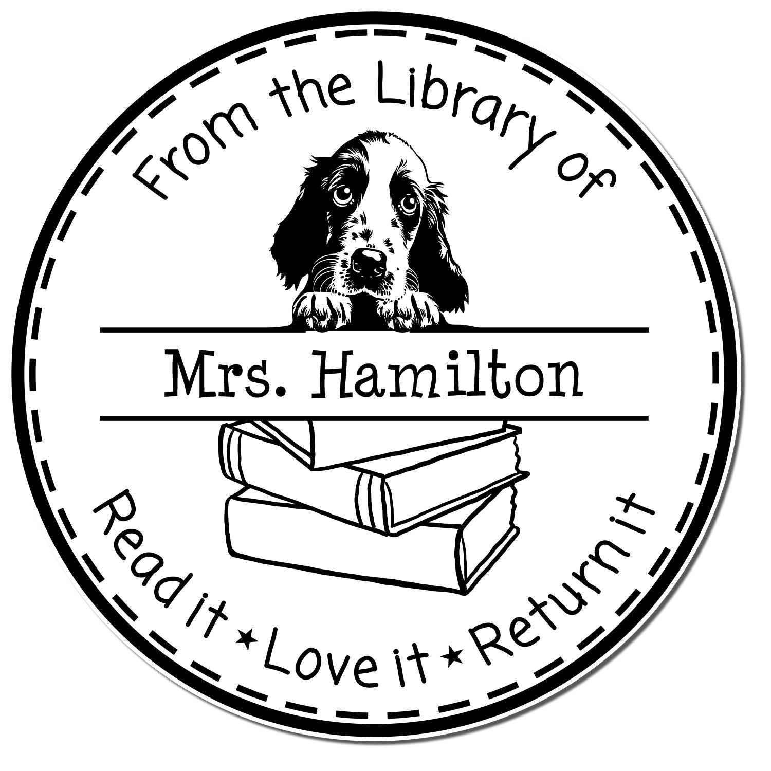 English Setter Customized Educators Stamp - Engineer Seal Stamps