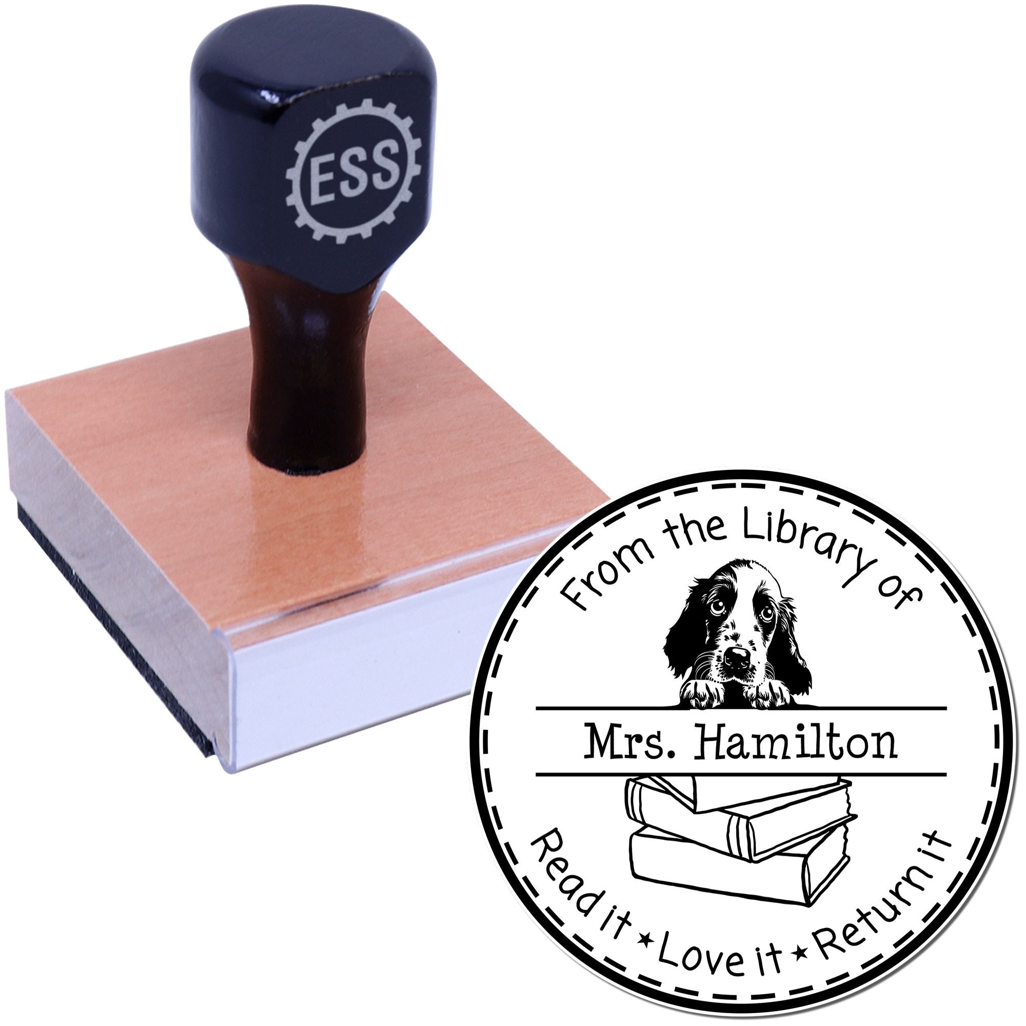 English Setter Customized Educators Stamp