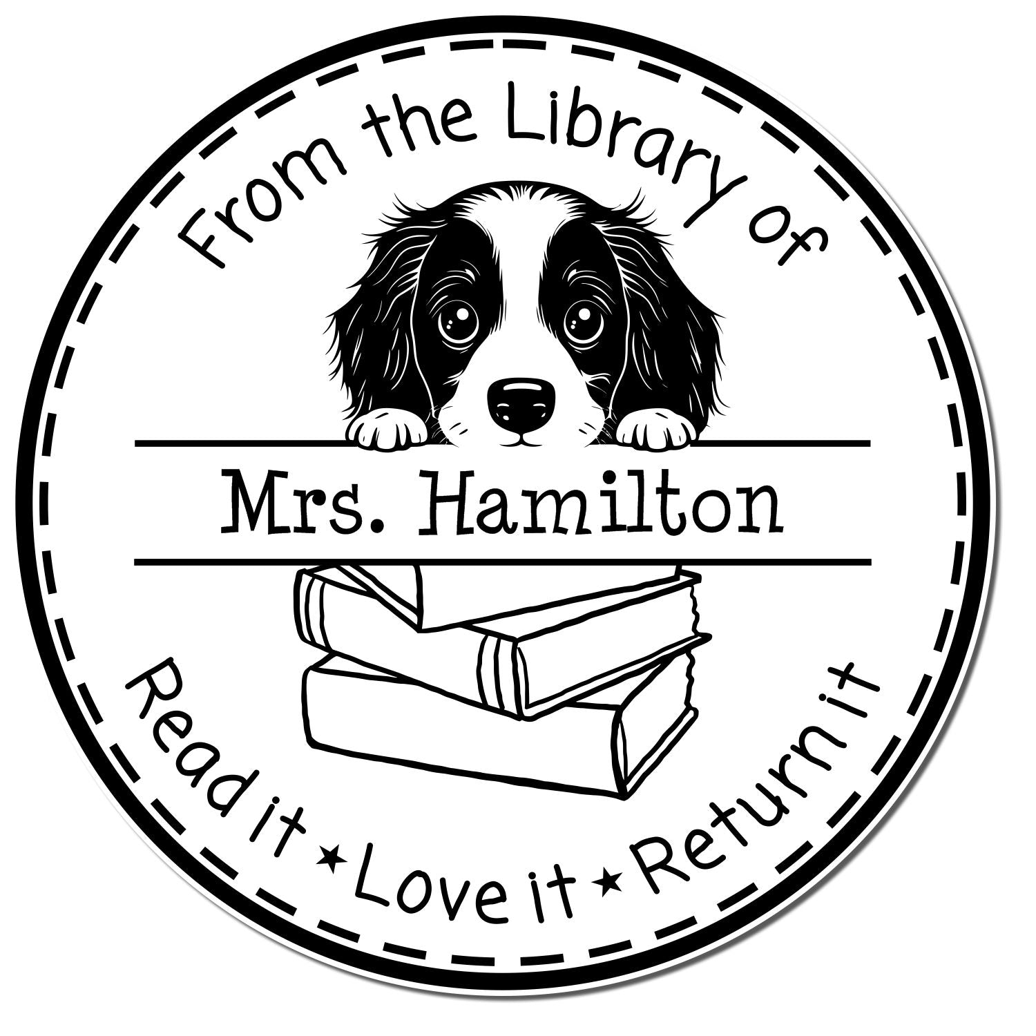 Adorable English Springer Spaniel Custom Classroom Of Stamper - Engineer Seal Stamps