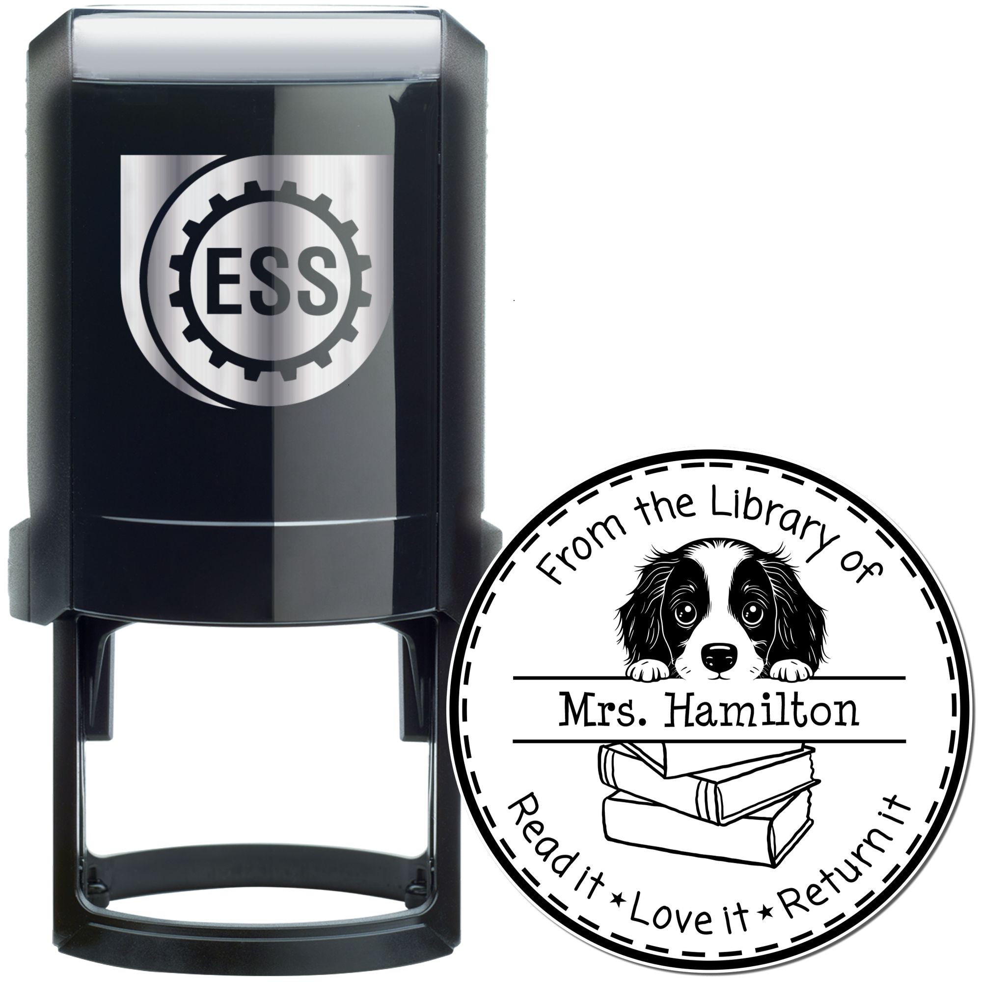 Self-Inking English Springer Spaniel Customizable Classroom Of Stamper - Engineer Seal Stamps