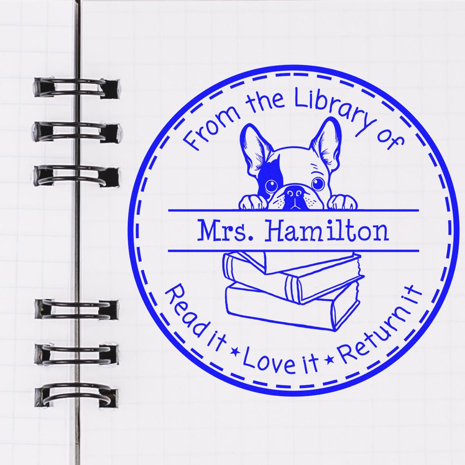 French Bulldog Customized Classroom Of Stamp - Engineer Seal Stamps