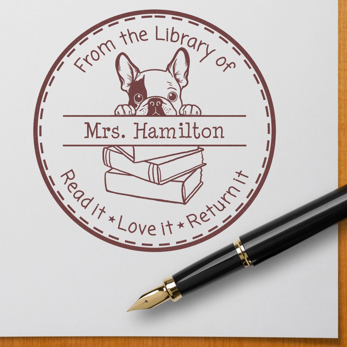 French Bulldog Customized Classroom Of Stamp - Engineer Seal Stamps