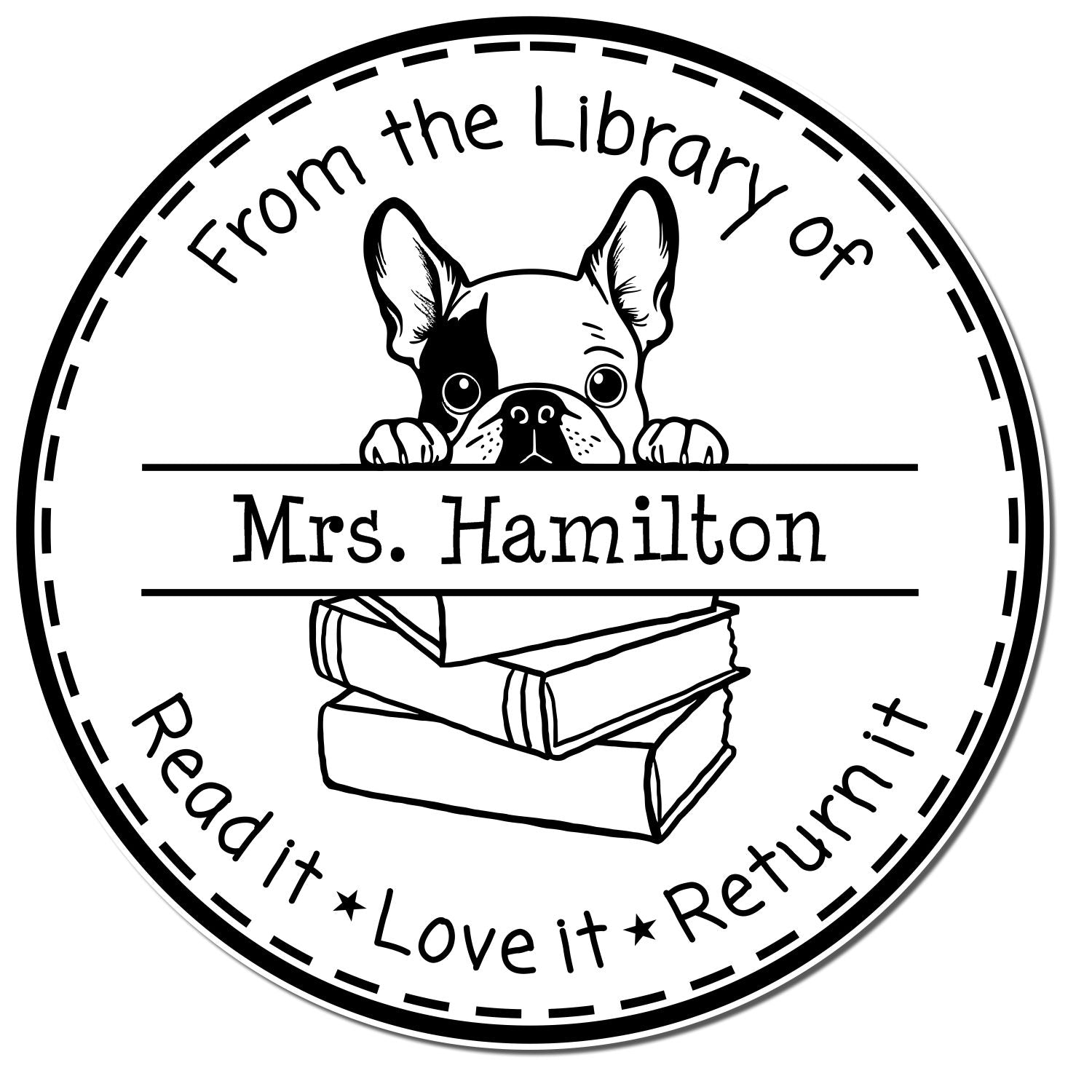 French Bulldog Customized Classroom Of Stamp - Engineer Seal Stamps