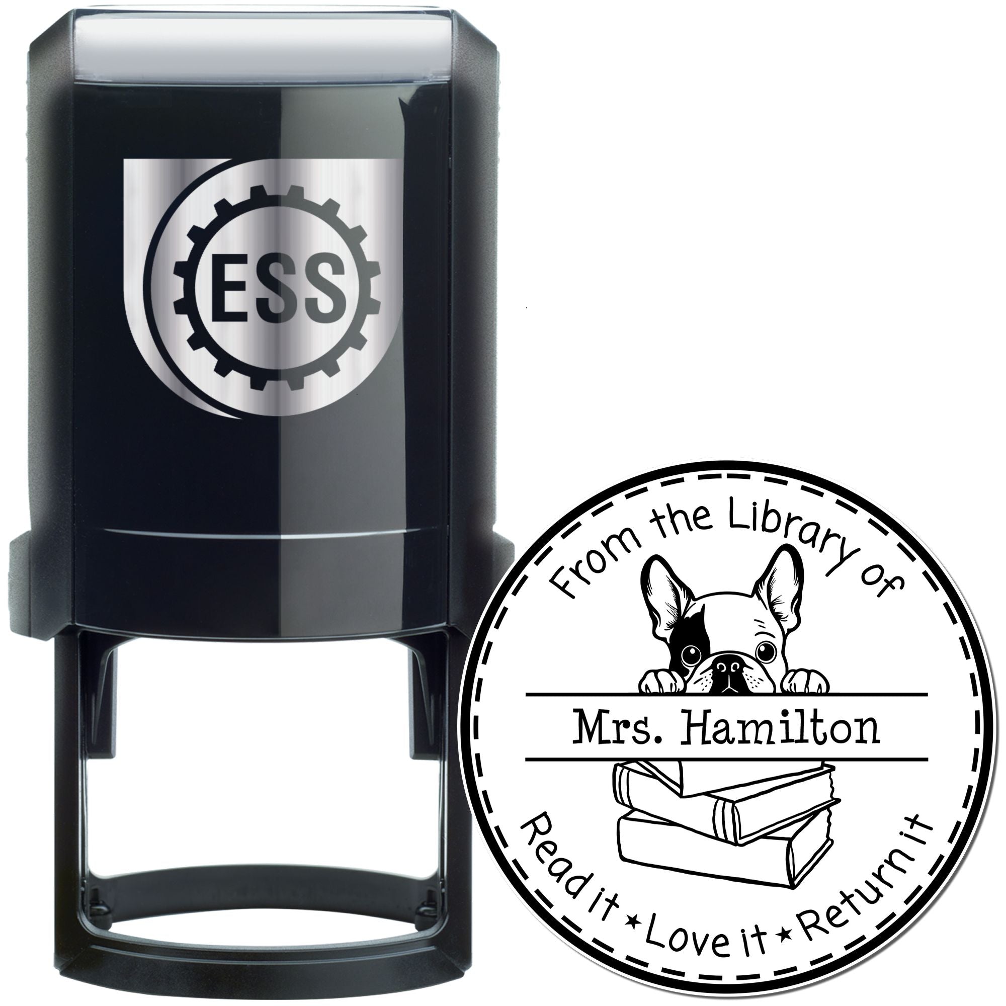 Cute Self-Inking French Bulldog Customizable Classroom Of Stamp - Engineer Seal Stamps