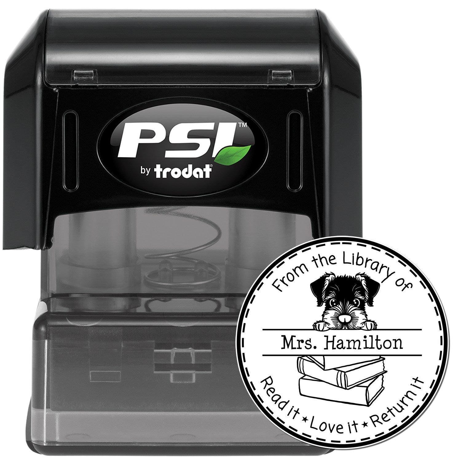 Adorable Giant Schnauzer Custom Chalk Dust Warrior Stamp - Engineer Seal Stamps