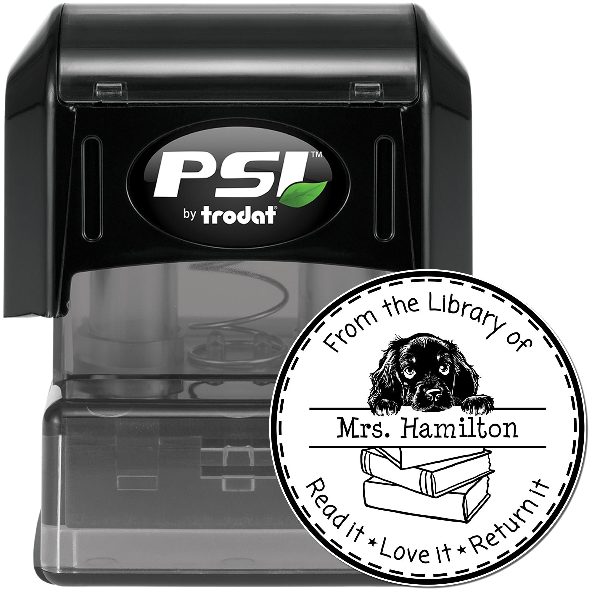 Adorable Gordon Setter Custom Book Return Stamp - Engineer Seal Stamps