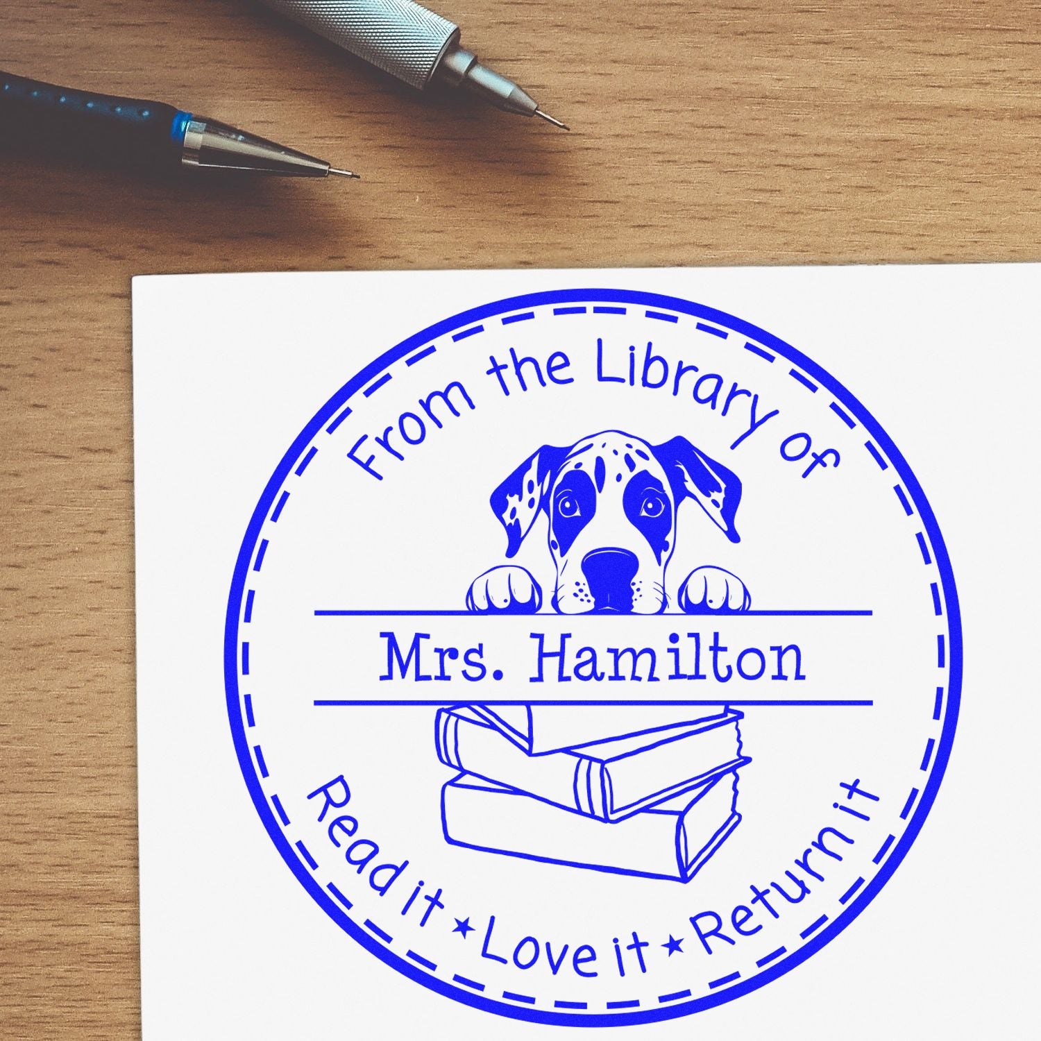 Great Dane Pet Themed Teaching Stamper - Engineer Seal Stamps
