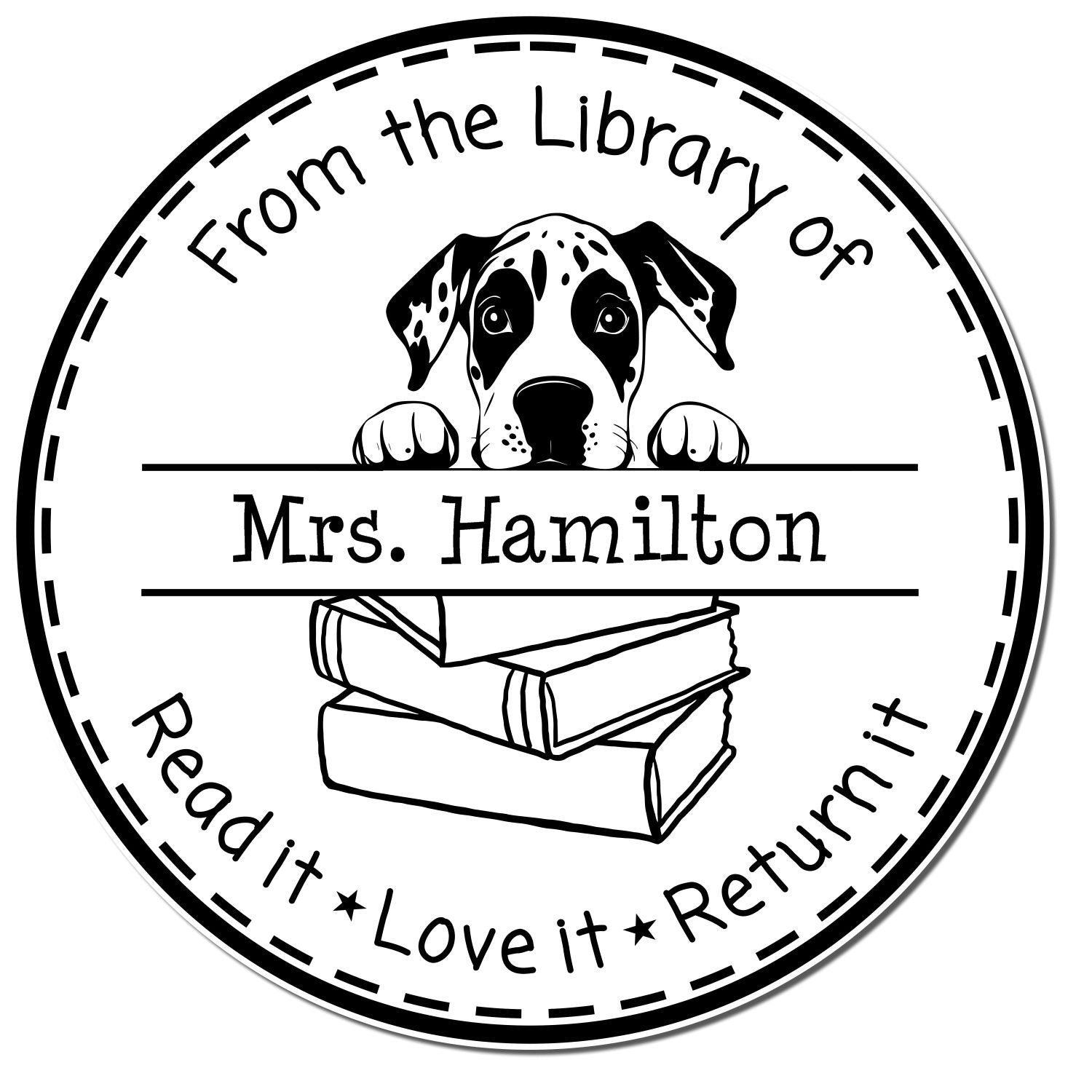 Great Dane Pet Themed Teaching Stamper - Engineer Seal Stamps