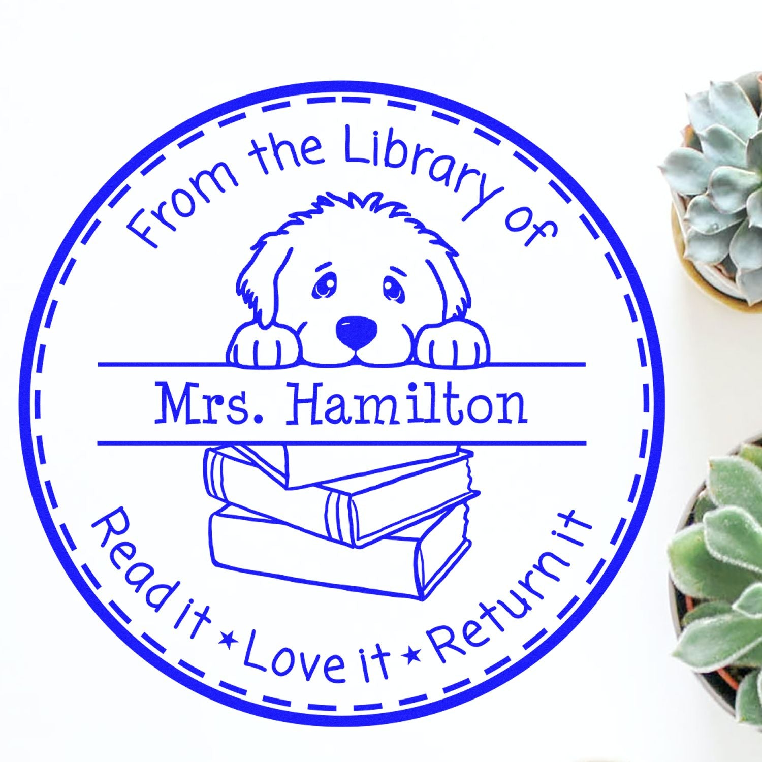 Greater Swiss Mountain Dog Customized Book Lover In Charge Stamp - Engineer Seal Stamps