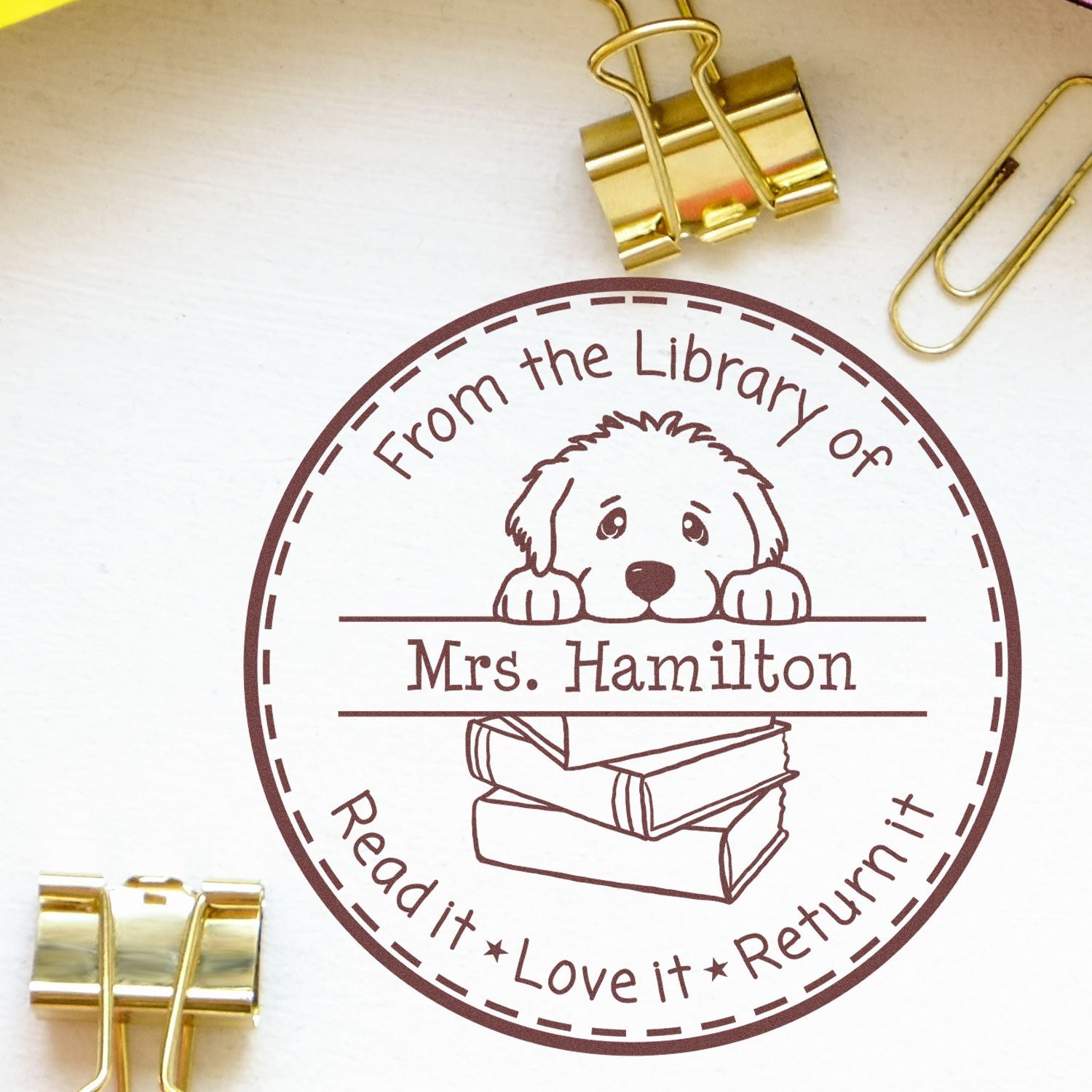 Greater Swiss Mountain Dog Customized Book Lover In Charge Stamp - Engineer Seal Stamps