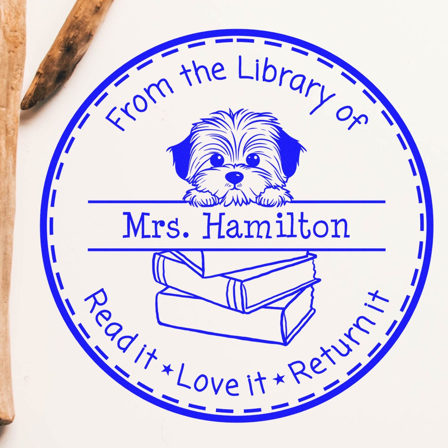 Havanese Pet Themed Teachers Stamper - Engineer Seal Stamps