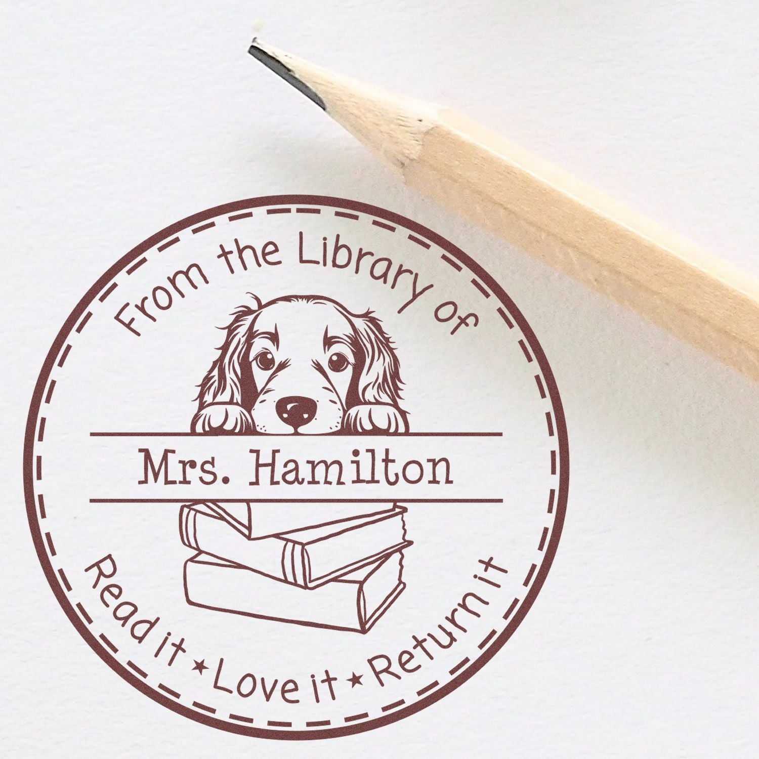 Irish Setter Pet Themed Teacher's Stamp - Engineer Seal Stamps