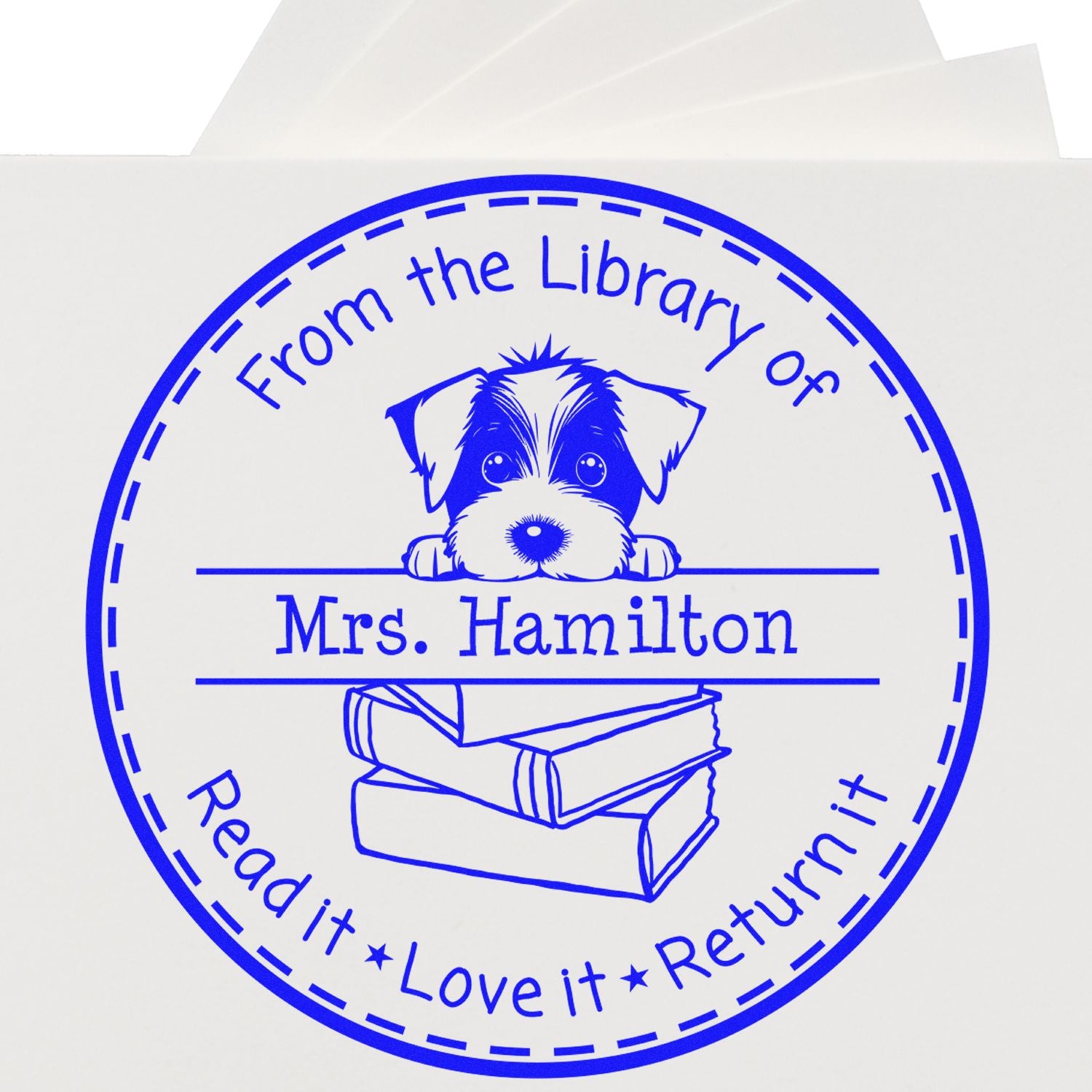 Adorable Jack Russell Pet Themed Teacher Stamp Stamp - Engineer Seal Stamps