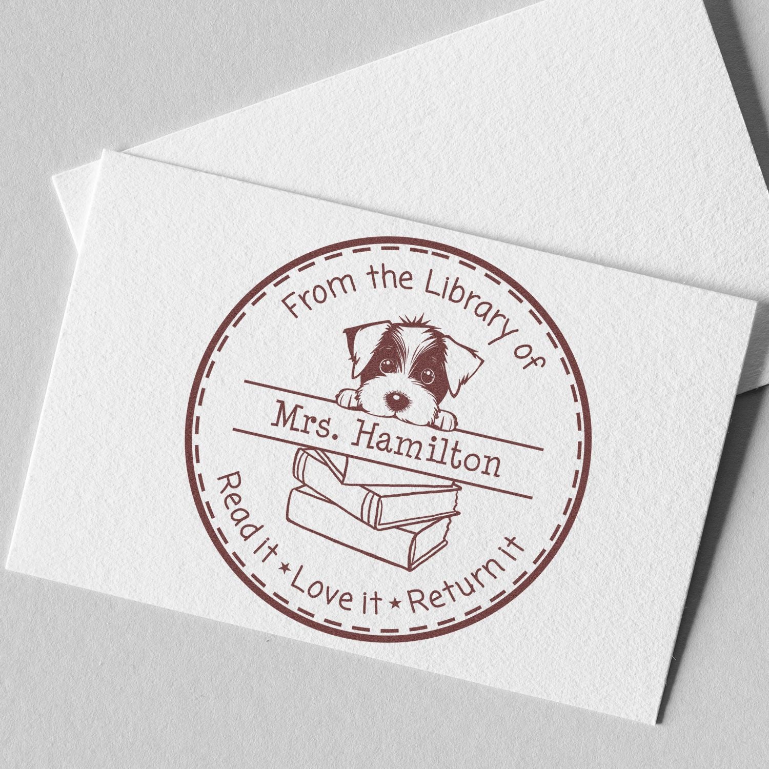 Cute Jack Russell Custom Teaching Stamp - Engineer Seal Stamps