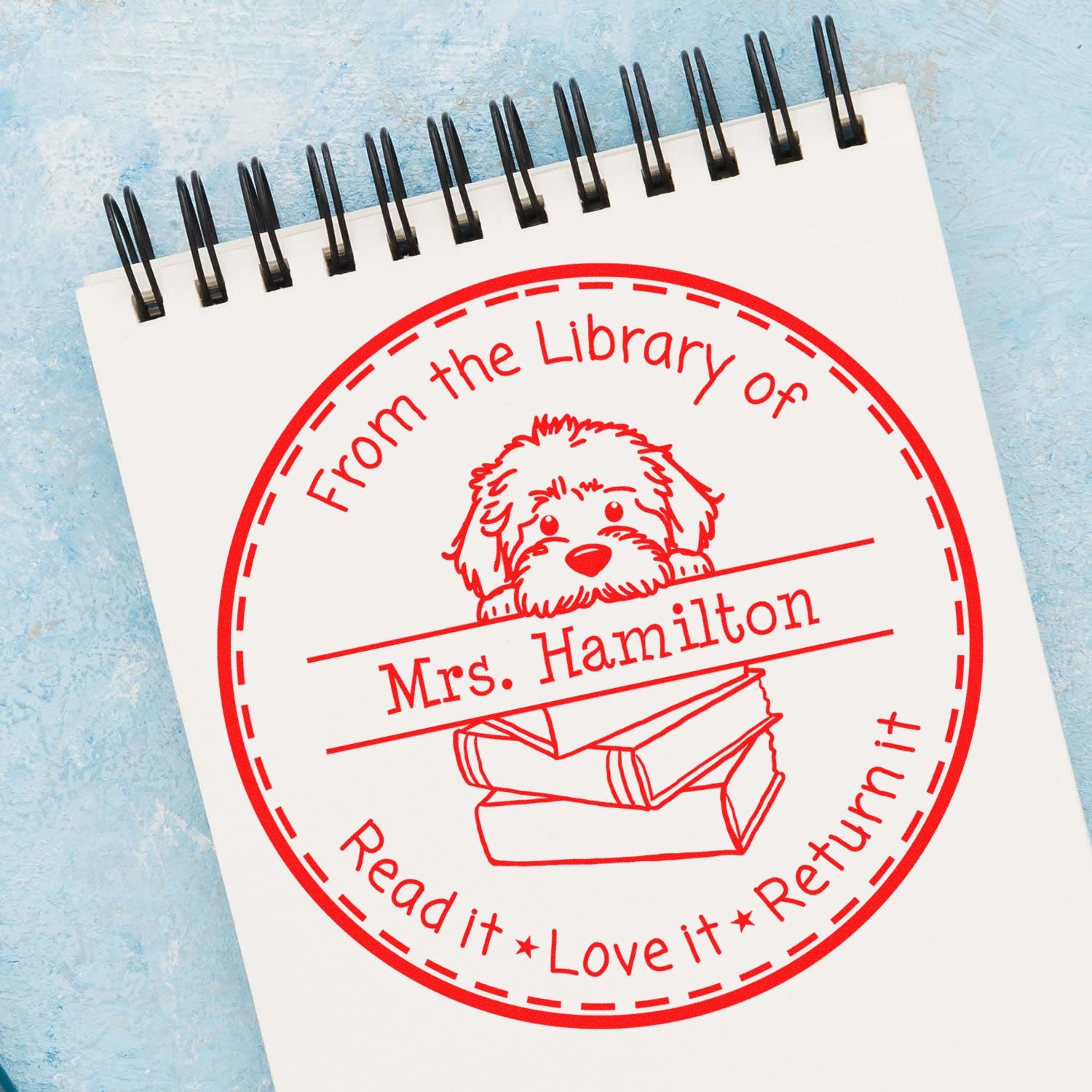 Adorable Labradoodle Puppy Themed Teacher Stamp For Classroom Stamp - Engineer Seal Stamps