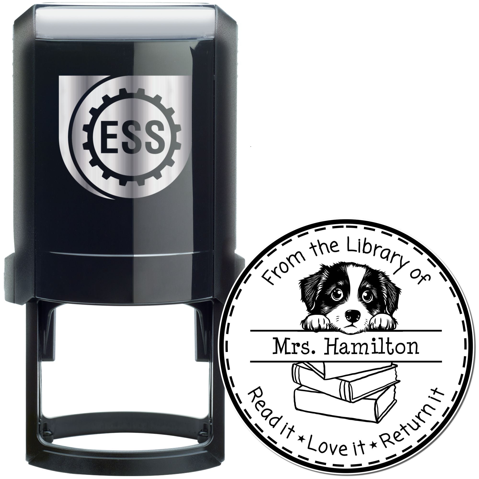 Cute Miniature American Shepherd Custom Teacher Stamp For Classroom Stamp - Engineer Seal Stamps