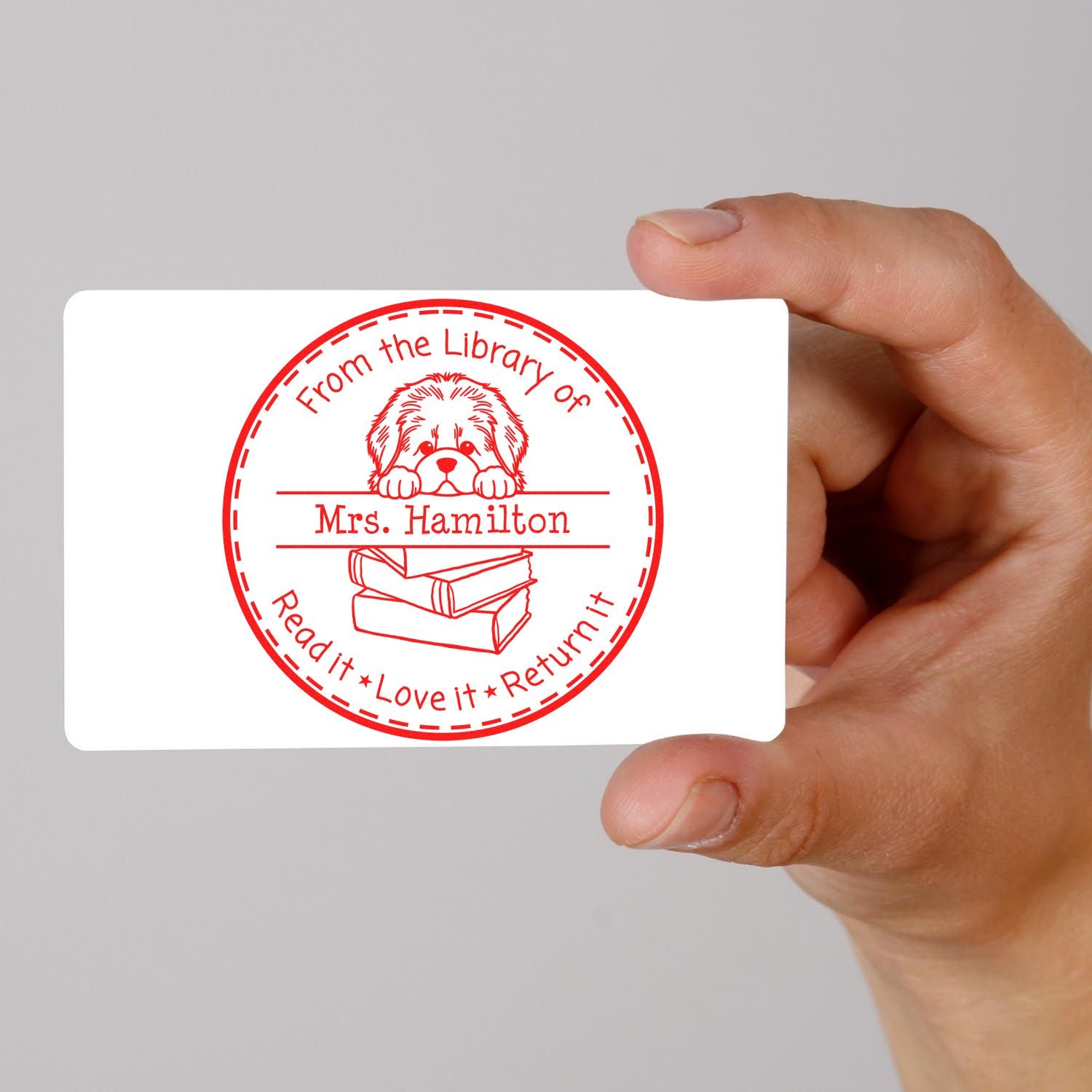 Adorable Newfoundland Pet Themed School Rockstar Stamper - Engineer Seal Stamps