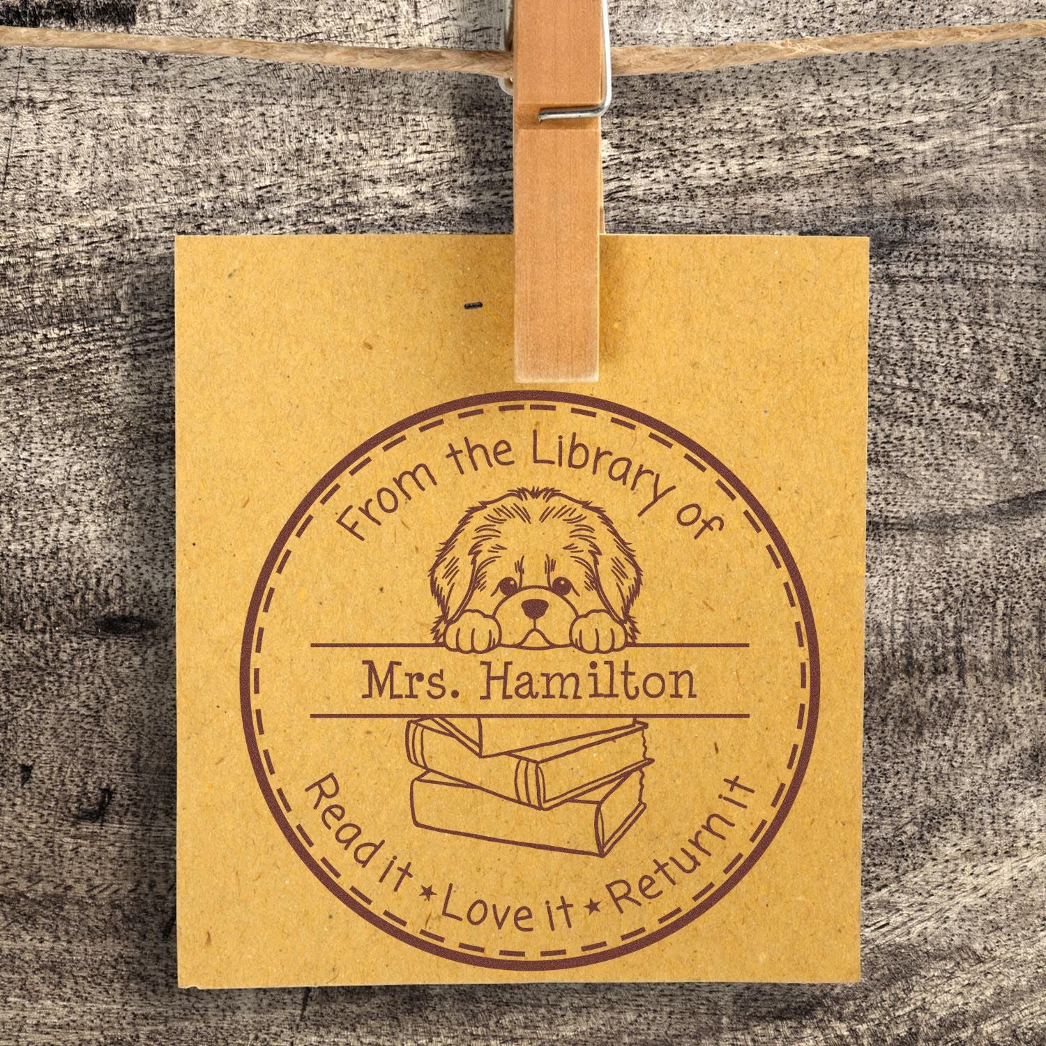 Adorable Newfoundland Pet Themed School Rockstar Stamper - Engineer Seal Stamps