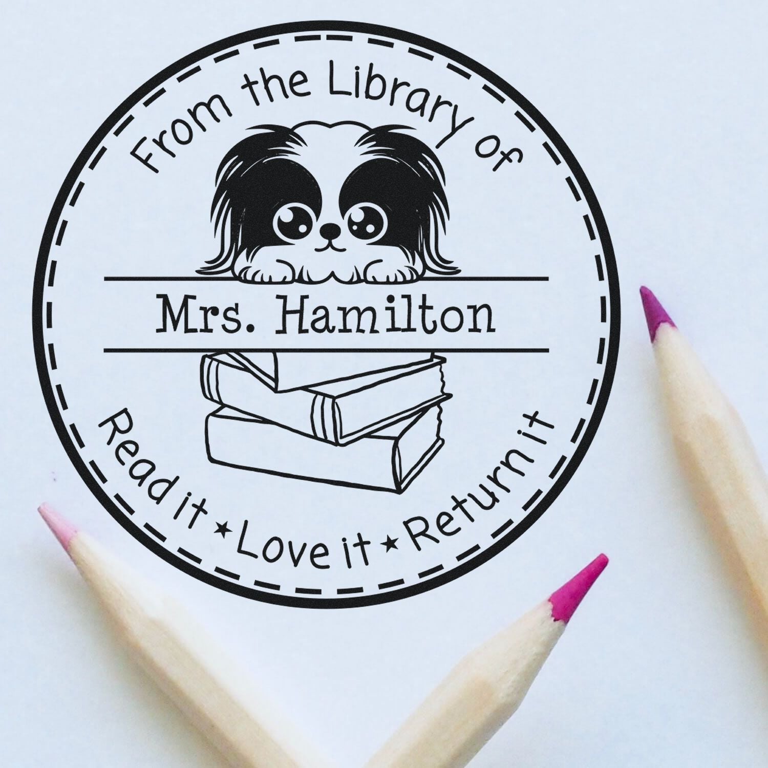 Pekingese Custom Teach Stamper - Engineer Seal Stamps