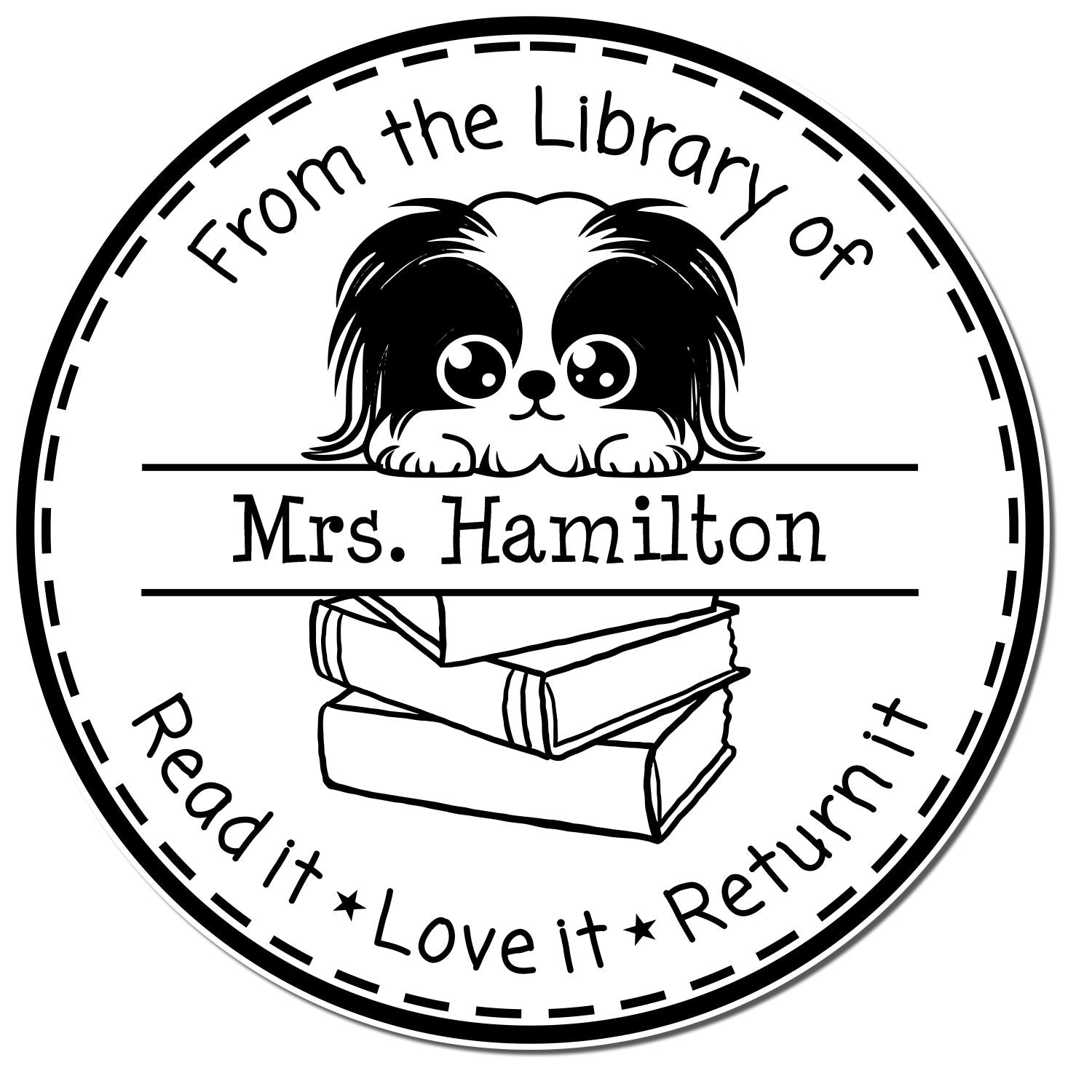 Pekingese Custom Teach Stamper - Engineer Seal Stamps