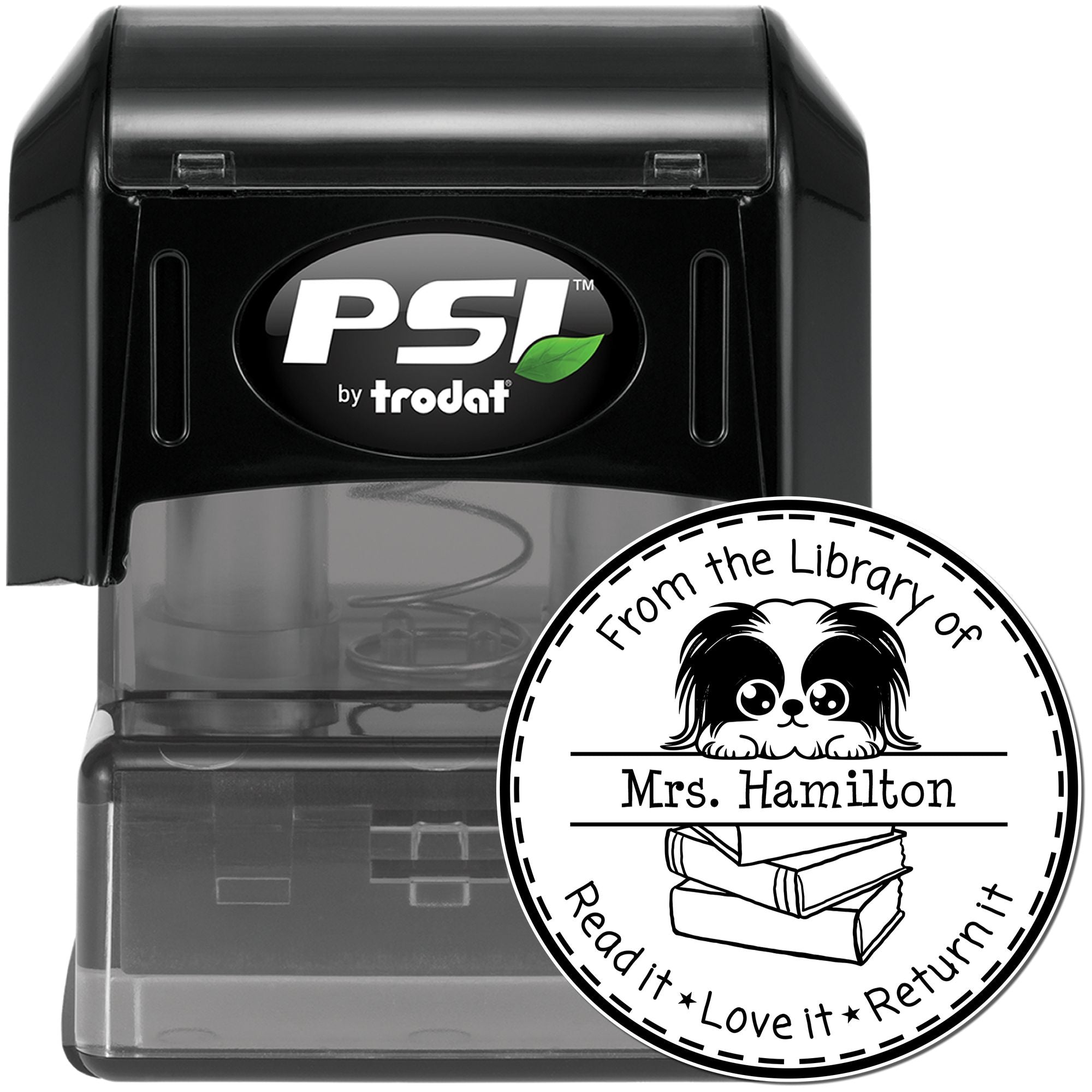 Pekingese Puppy Themed Read It Love It Return It Stamper - Engineer Seal Stamps