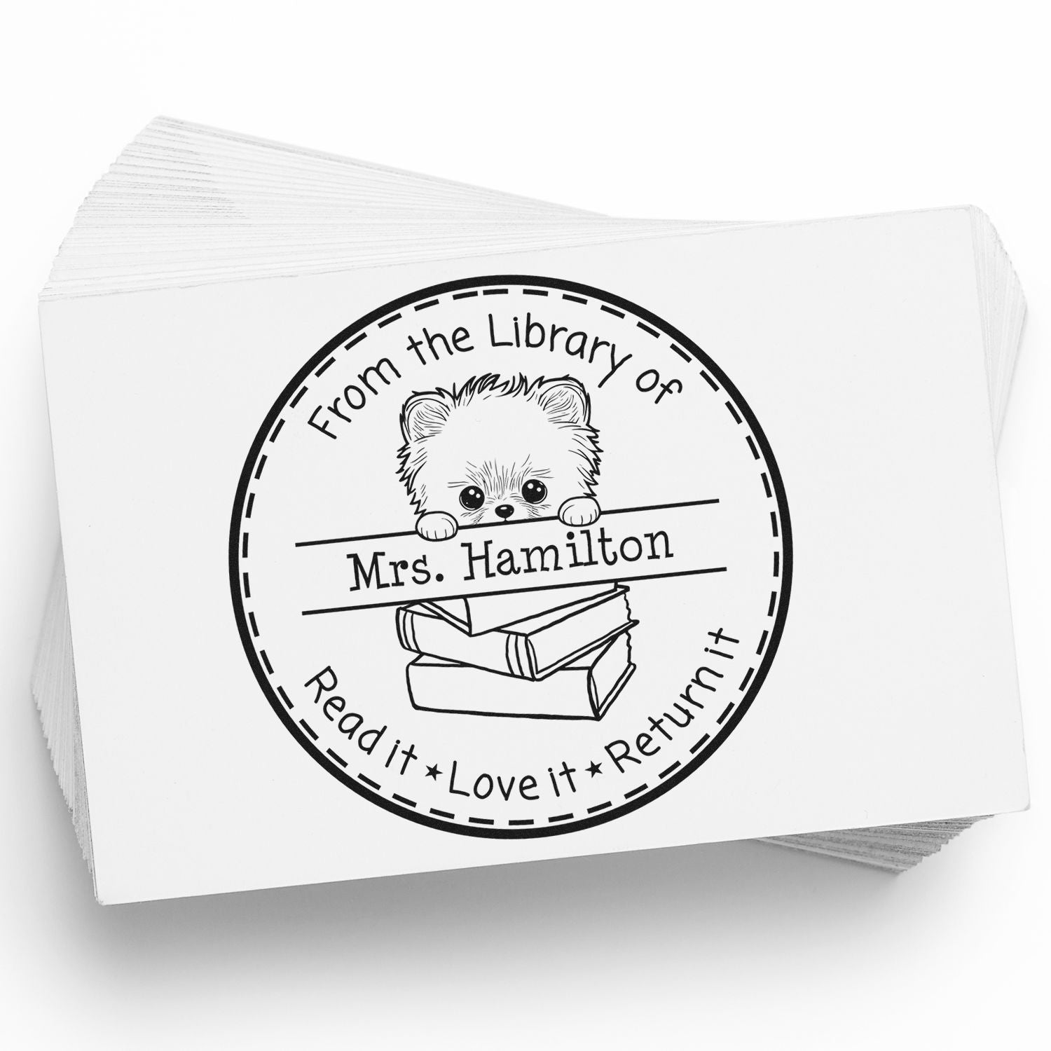 Pomeranian Custom Teach Stamp - Engineer Seal Stamps