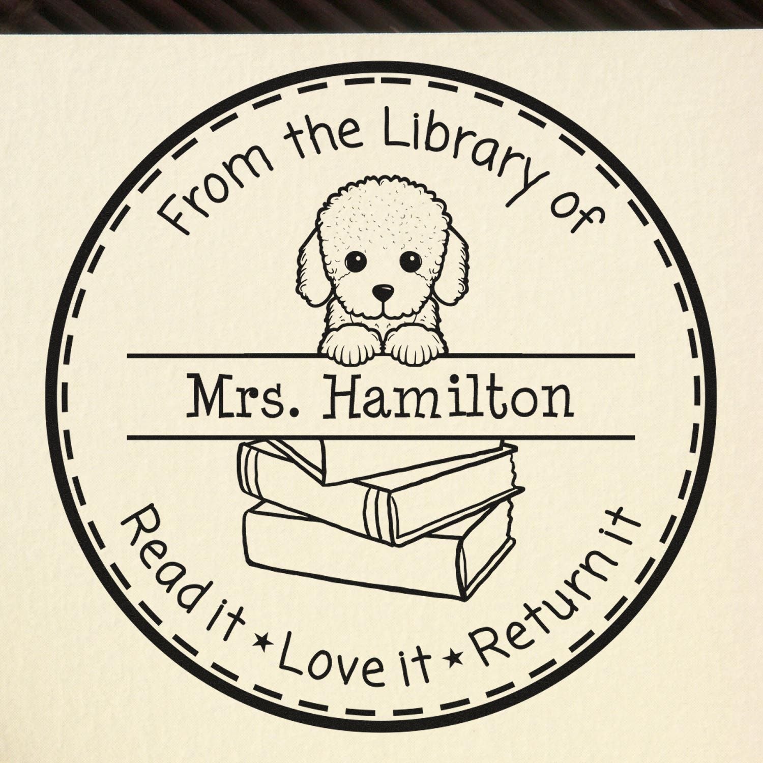 Poodle Customizable School Rockstar Stamper - Engineer Seal Stamps