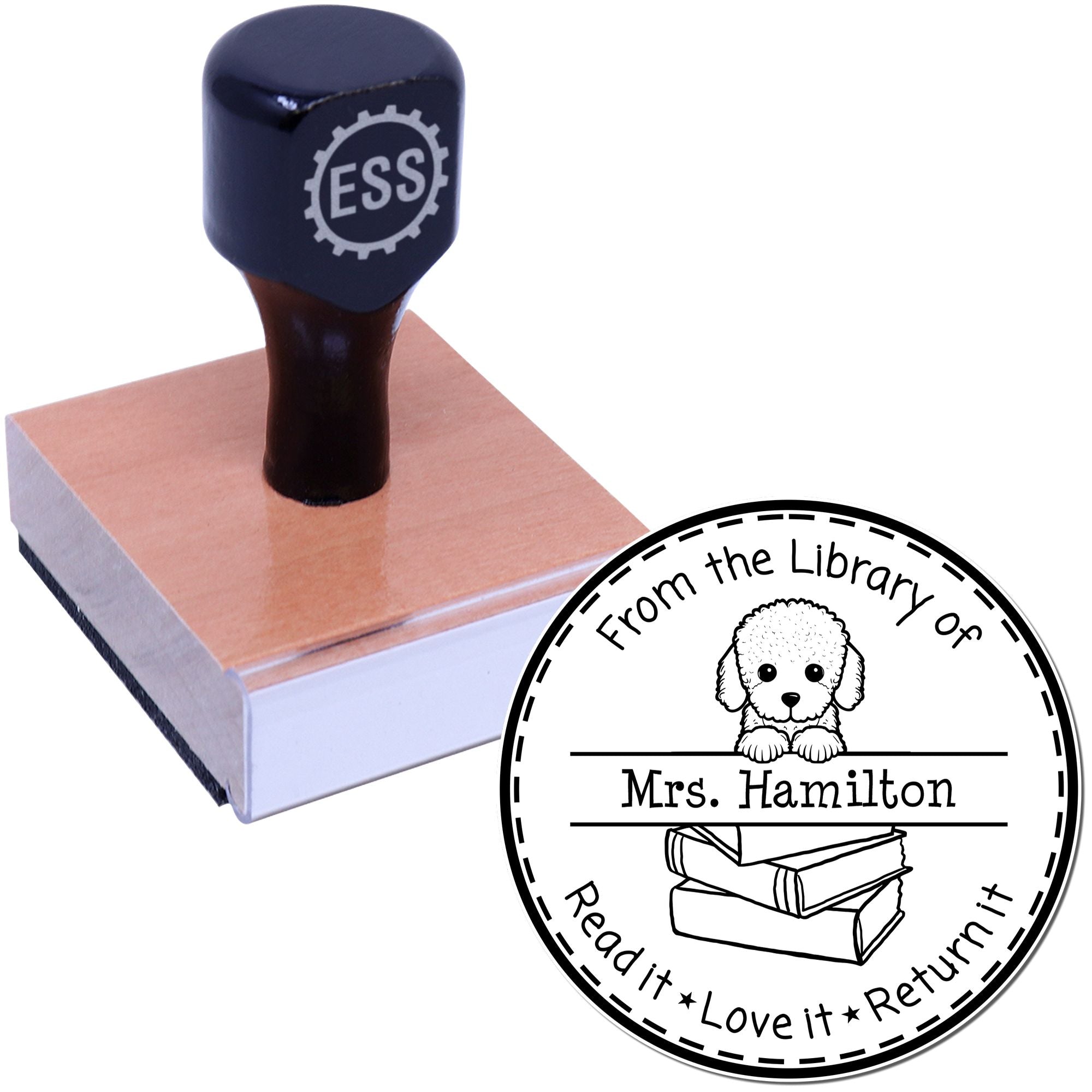 Poodle Customizable School Rockstar Stamper - Engineer Seal Stamps