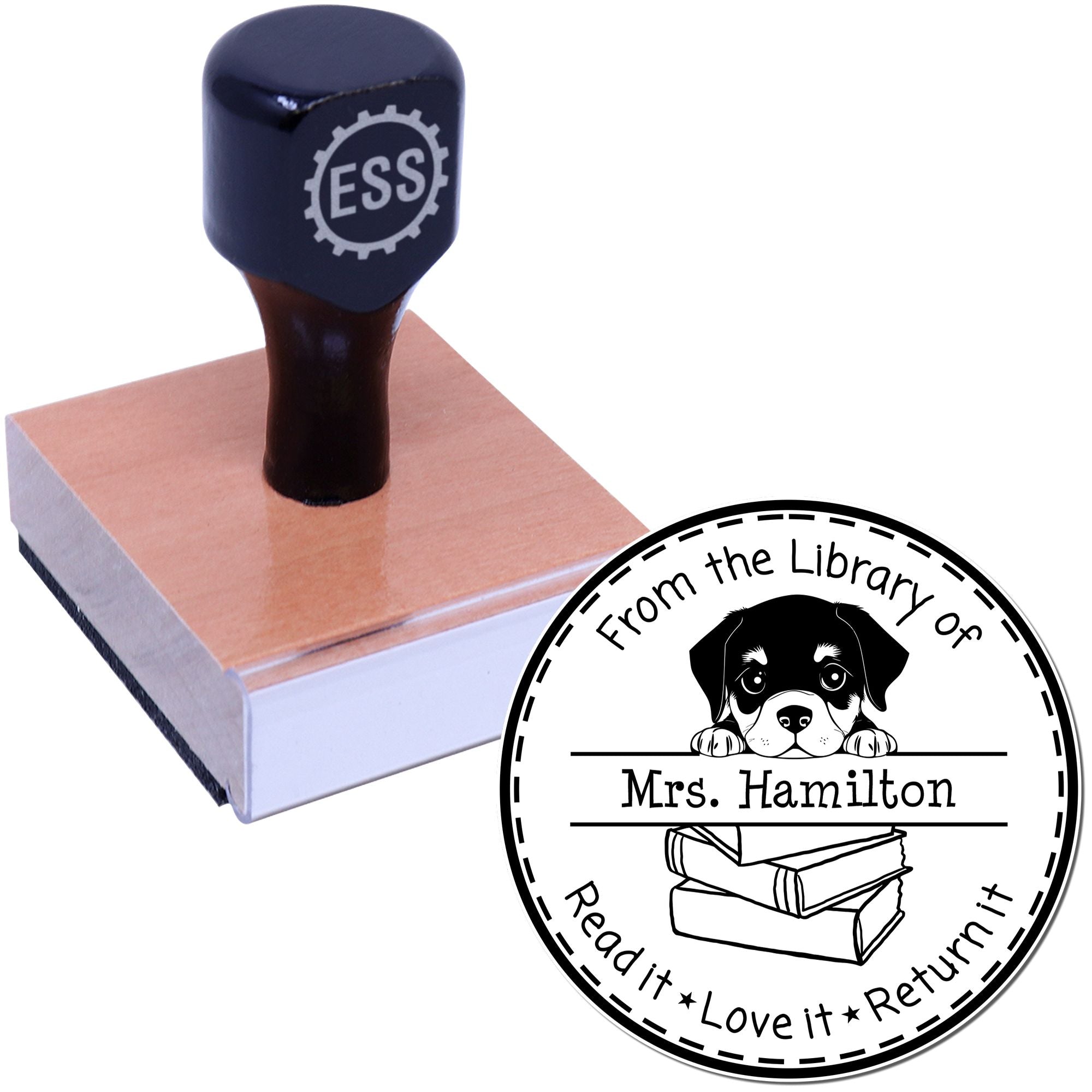 Rottweiler Customizable Read It Love It Return It Stamper