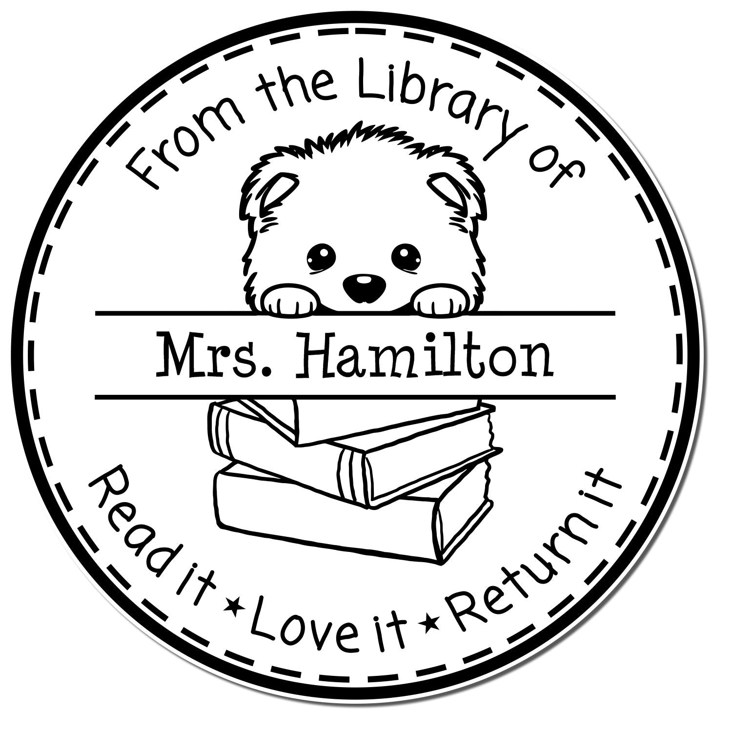 Samoyed Custom Read It Love It Return It Stamp - Engineer Seal Stamps