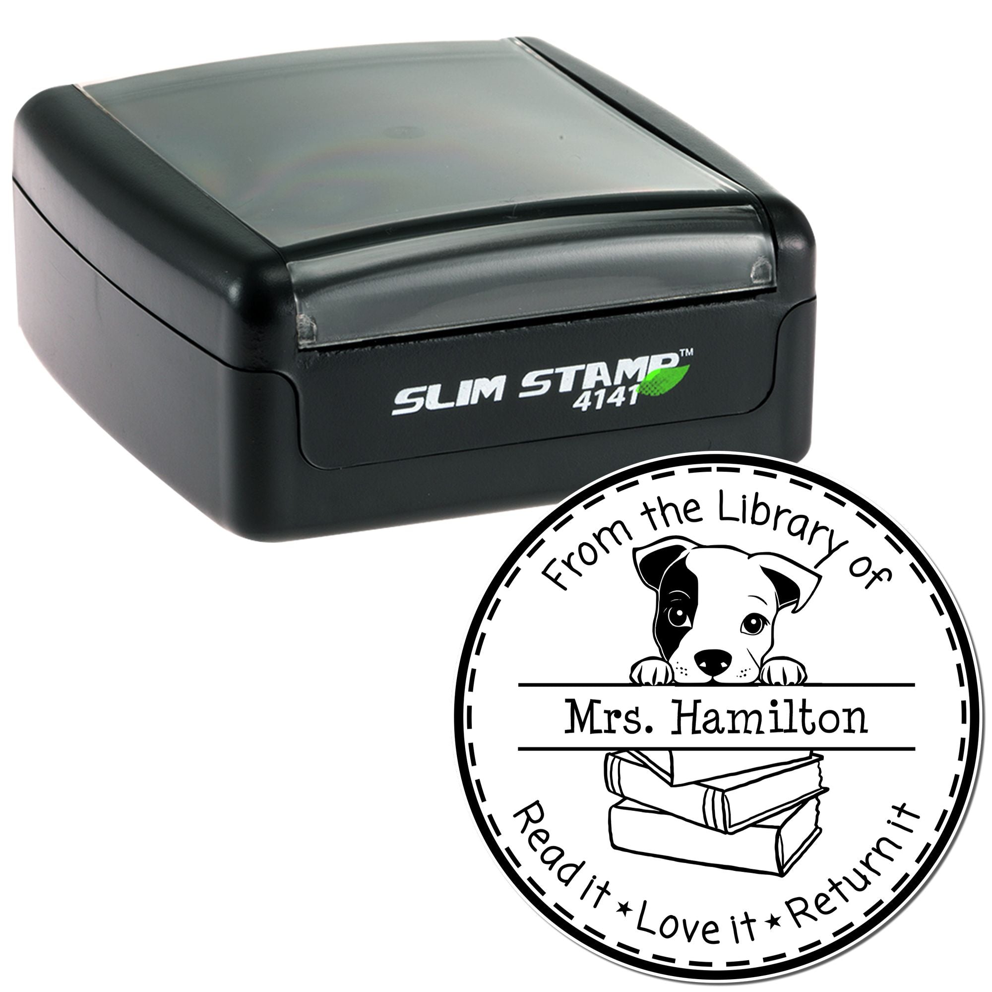 Standard Schnauzer Personalized School Rockstar Stamp - Engineer Seal Stamps