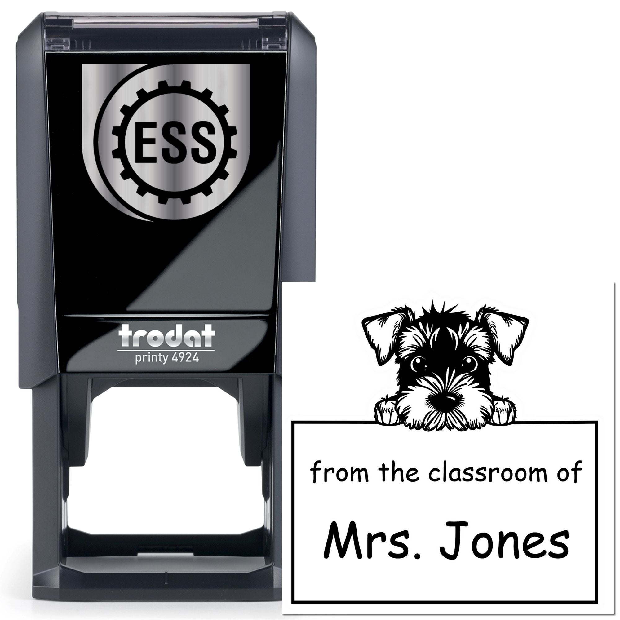 Self-Inking Airedale Terrier Pet Themed Teaching Stamper - Engineer Seal Stamps