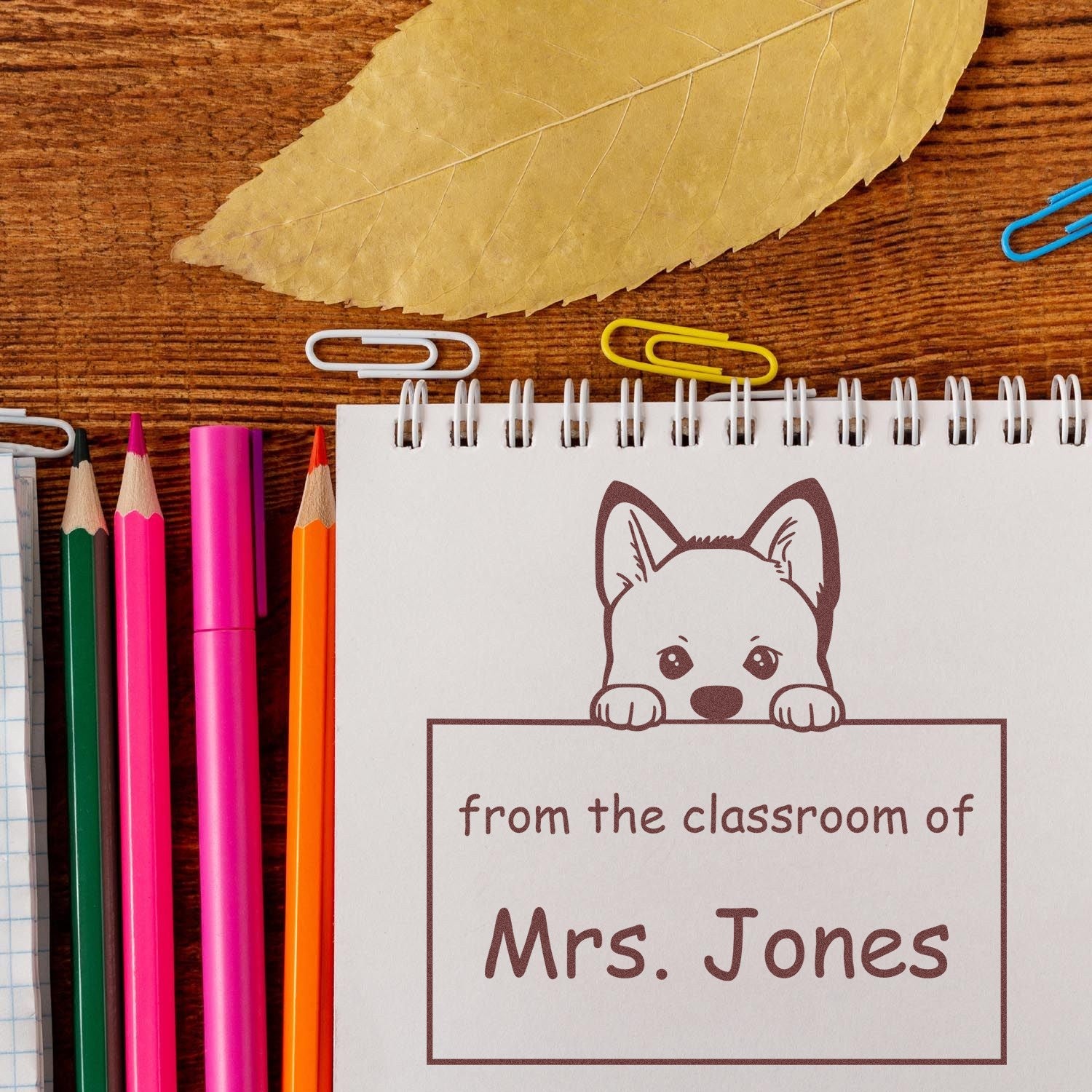 Self-Inking Akita Pet Themed Teaching Stamp - Engineer Seal Stamps