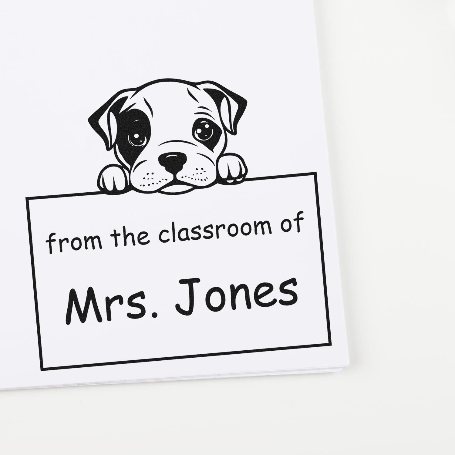 PSI Pre-Inked American Staffordshire Terrier Personalized Teachers Stamper - Engineer Seal Stamps