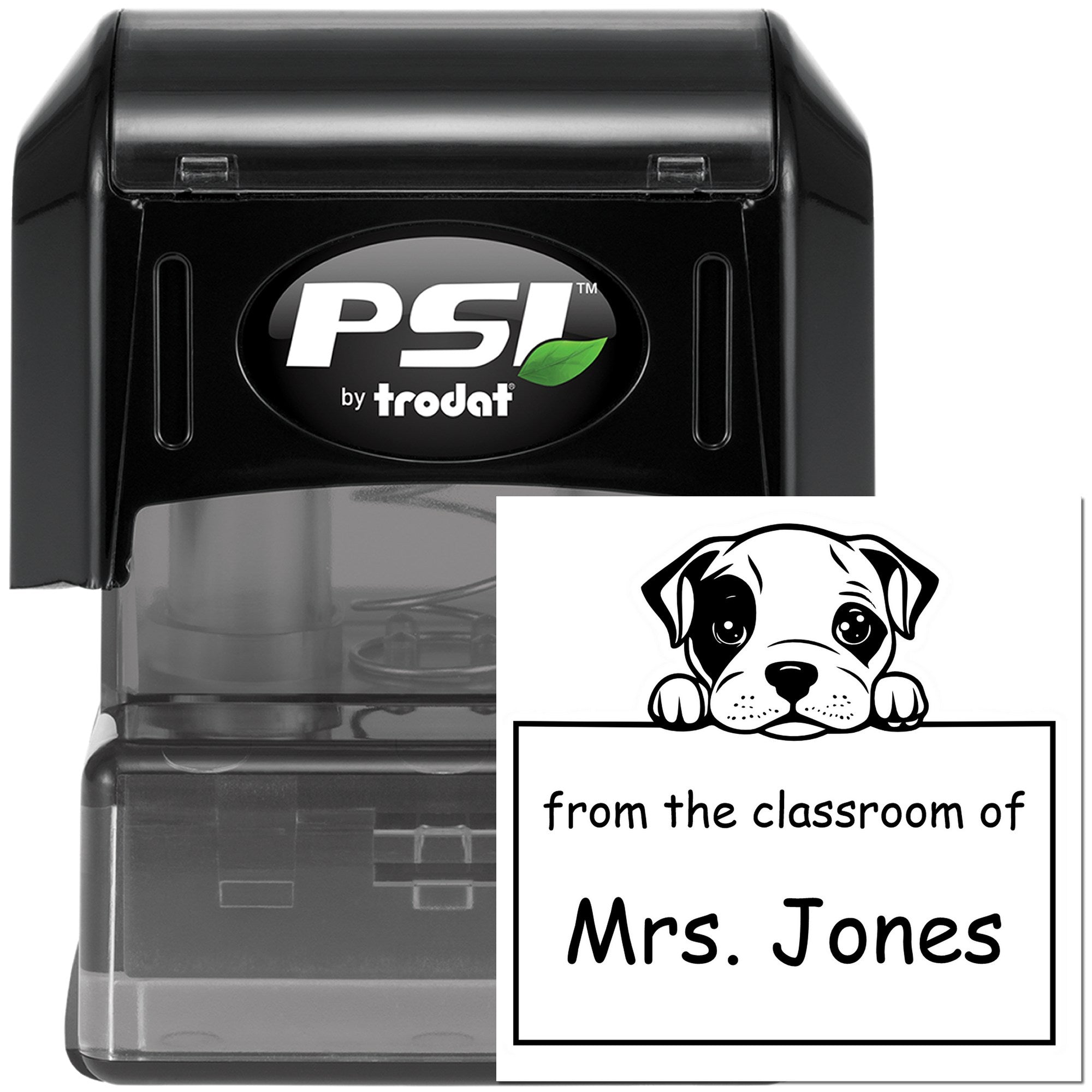 PSI Pre-Inked American Staffordshire Terrier Personalized Teachers Stamper - Engineer Seal Stamps