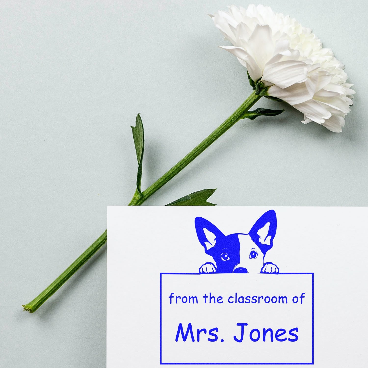 PSI Pre-Inked Basenji Personalized Teacher Stamp Stamper - Engineer Seal Stamps