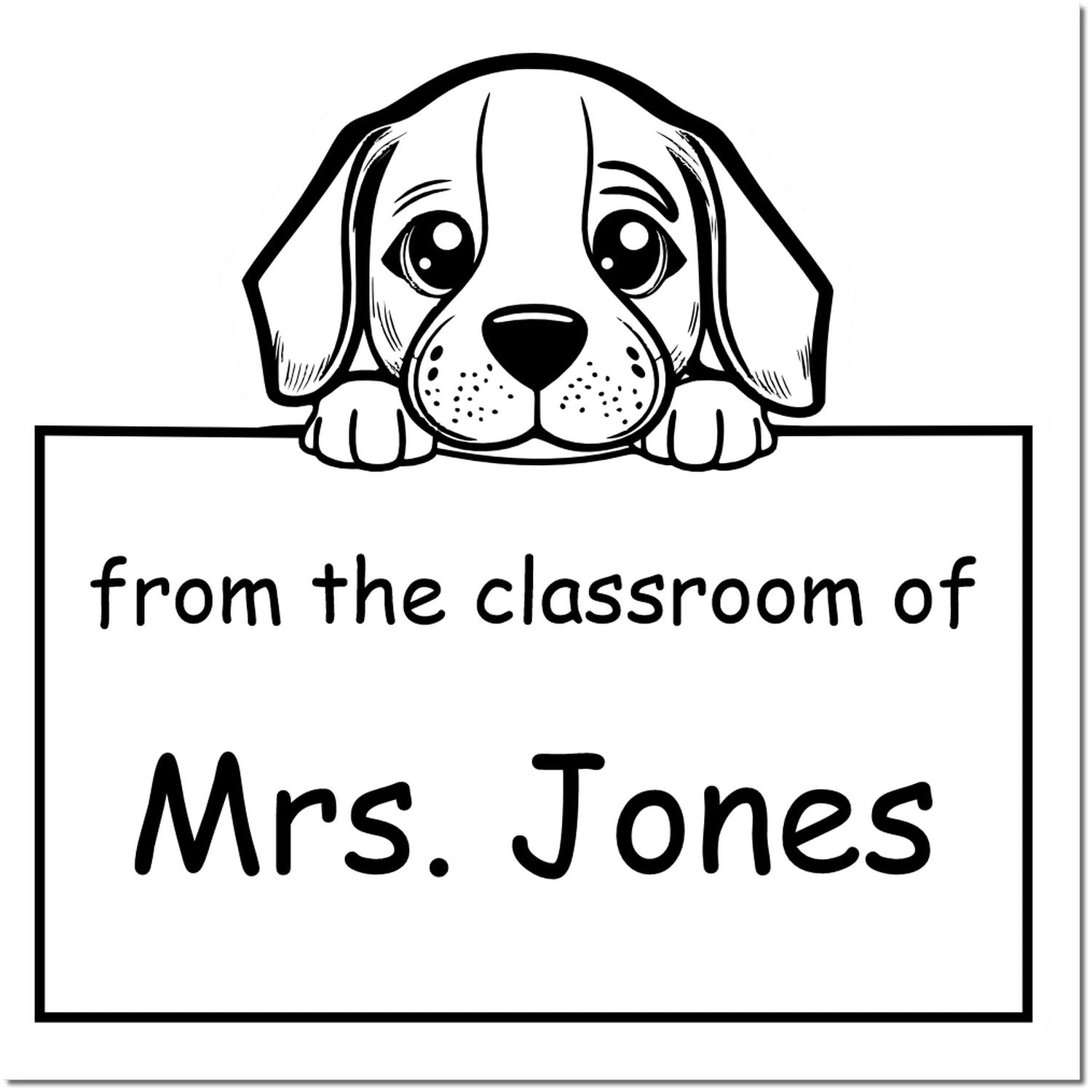 Self-Inking Beagle Pet Themed Teacher Stamp For Classroom Stamper - Engineer Seal Stamps