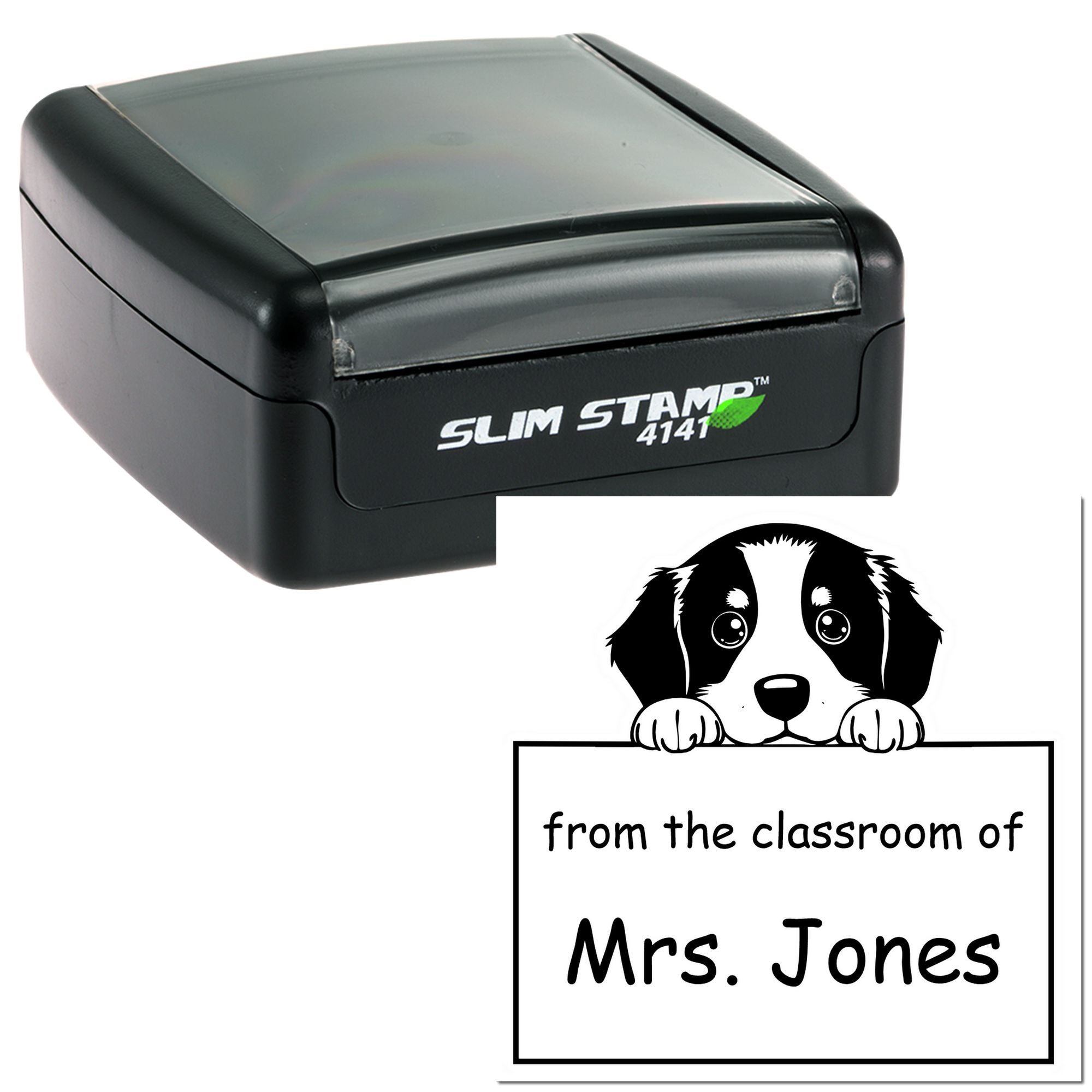 Bernese Mountain Personalizable Teacher Library Stamper Pre-Inked - Engineer Seal Stamps