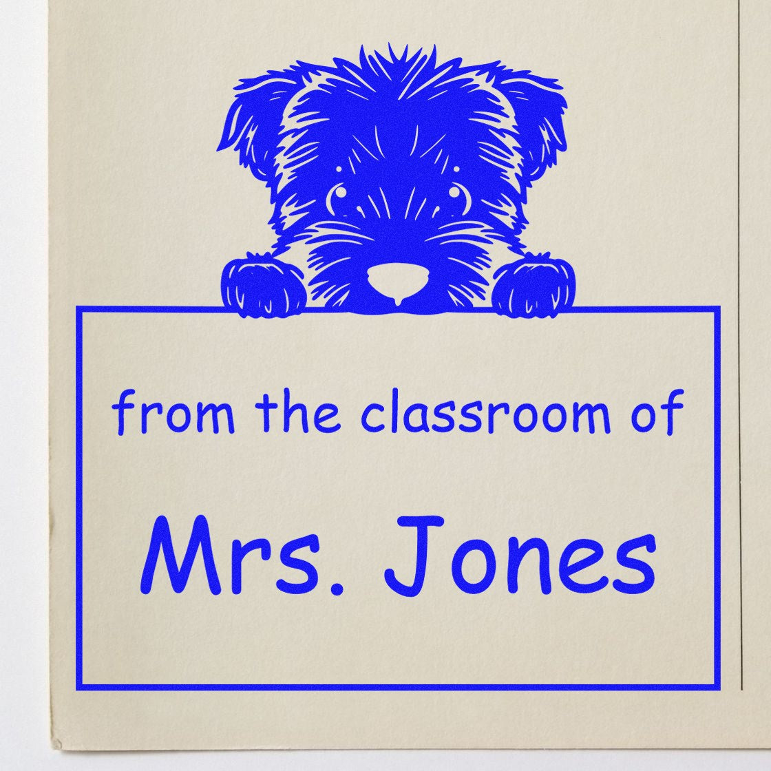 PSI Pre-Inked Bouvier Des Flandres Personalized Teach Stamp - Engineer Seal Stamps