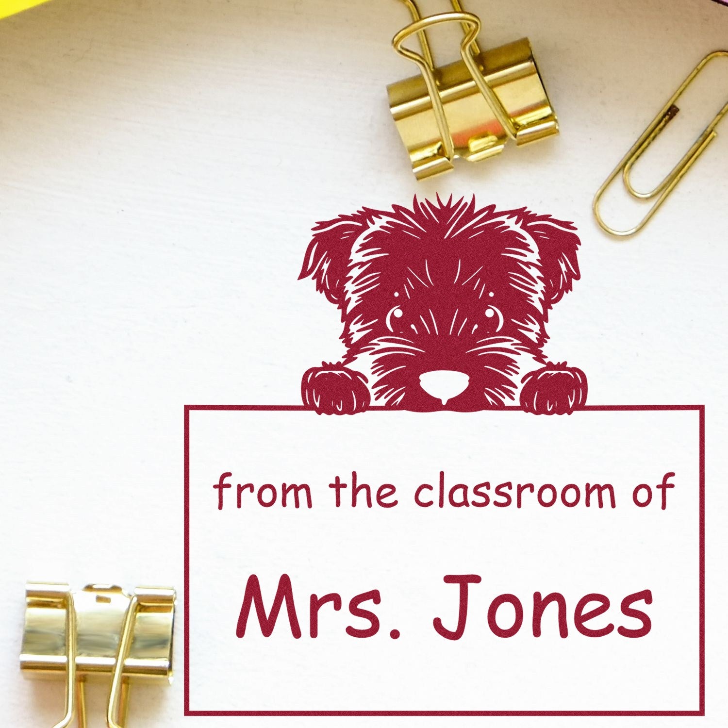 PSI Pre-Inked Bouvier Des Flandres Personalized Teach Stamp - Engineer Seal Stamps